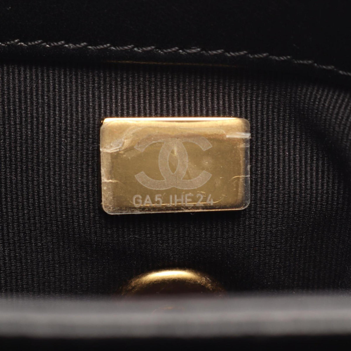 Chanel Black Leather Handbag Shoulder Bag (Pre-Owned)