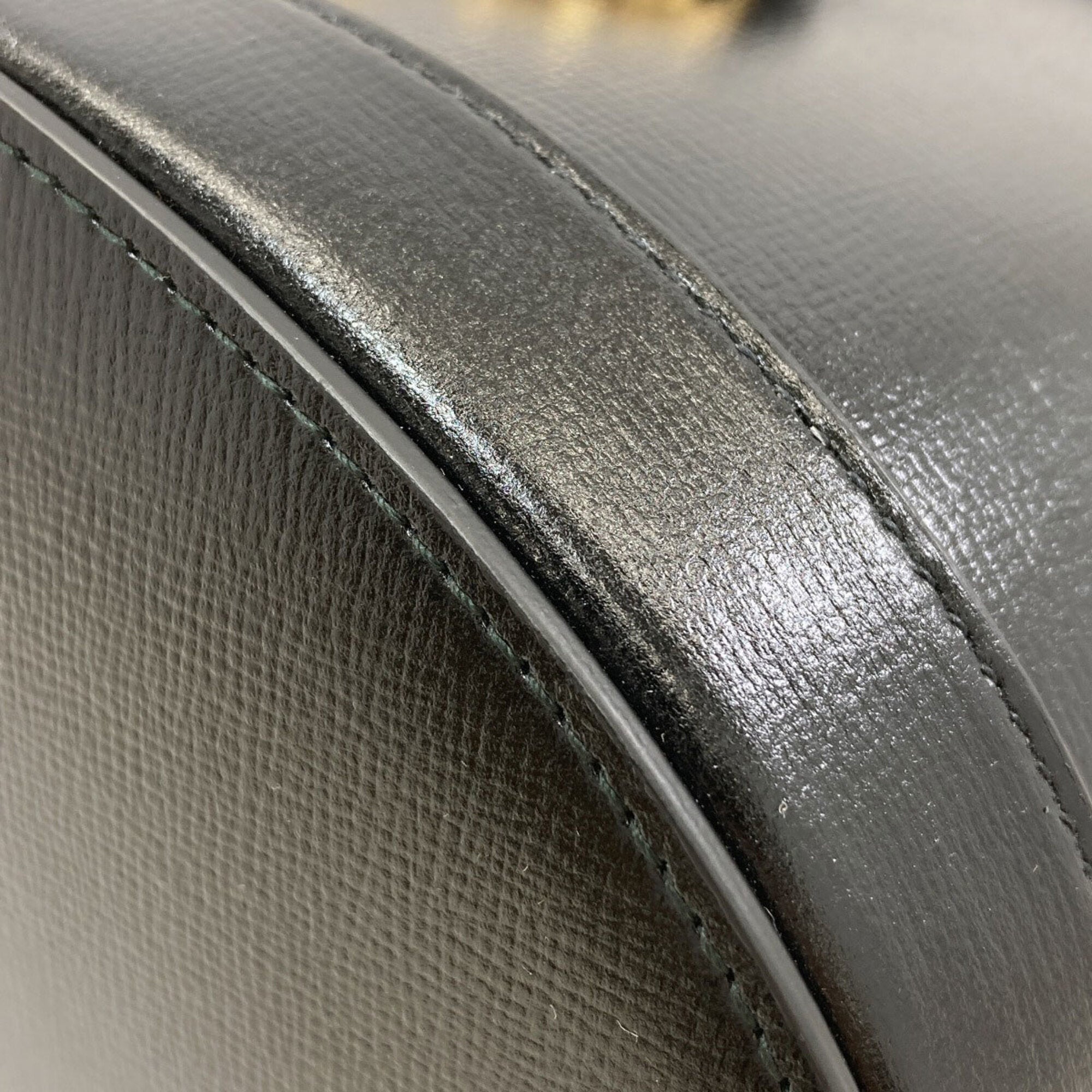 Gucci Horsebit Black Leather Shoulder Bag (Pre-Owned)