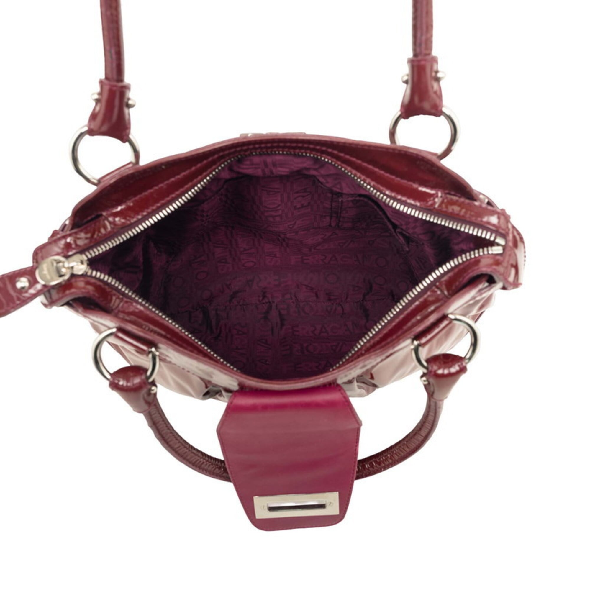 Salvatore Ferragamo Red Color Handbag Tote Bag (Pre-Owned)