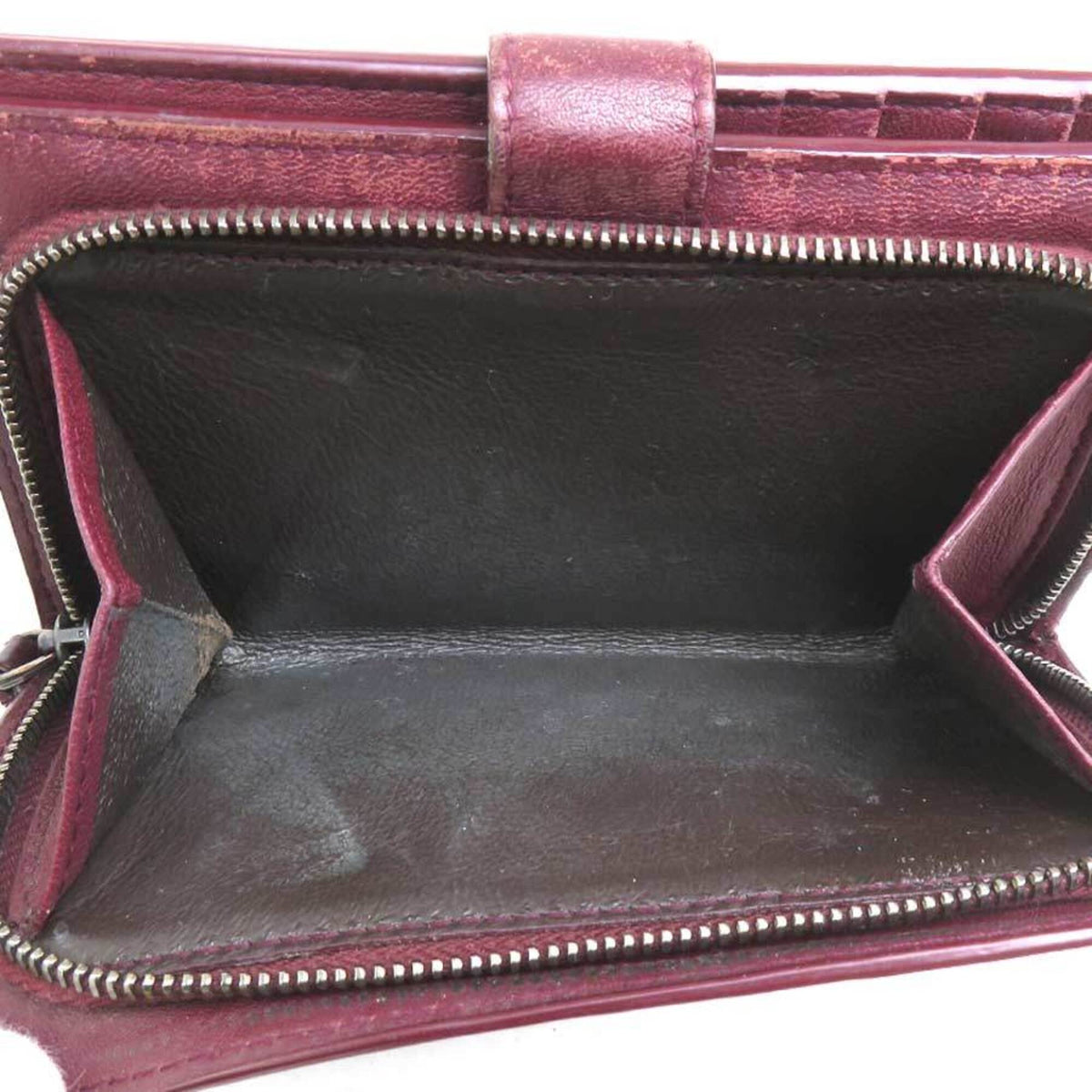 Bottega Veneta Burgundy Intrecciato Wallet (Bi-Fold) (Pre-Owned)
