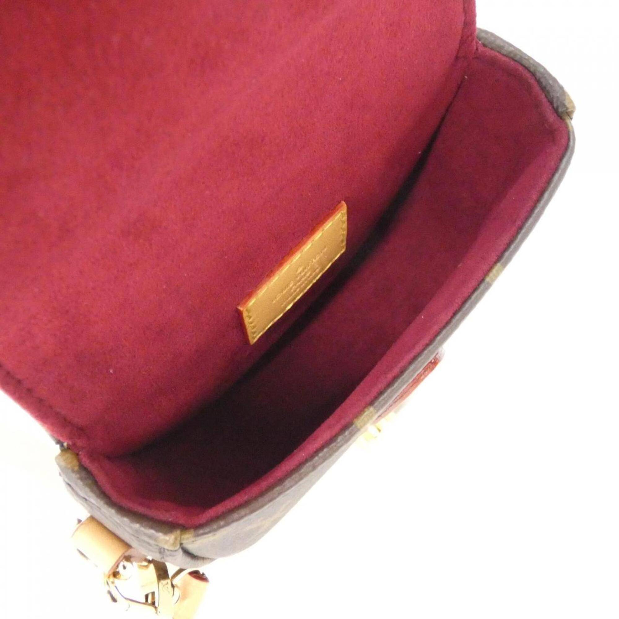 Louis Vuitton Marron Coated Canvas Shoulder Bag (Pre-Owned)