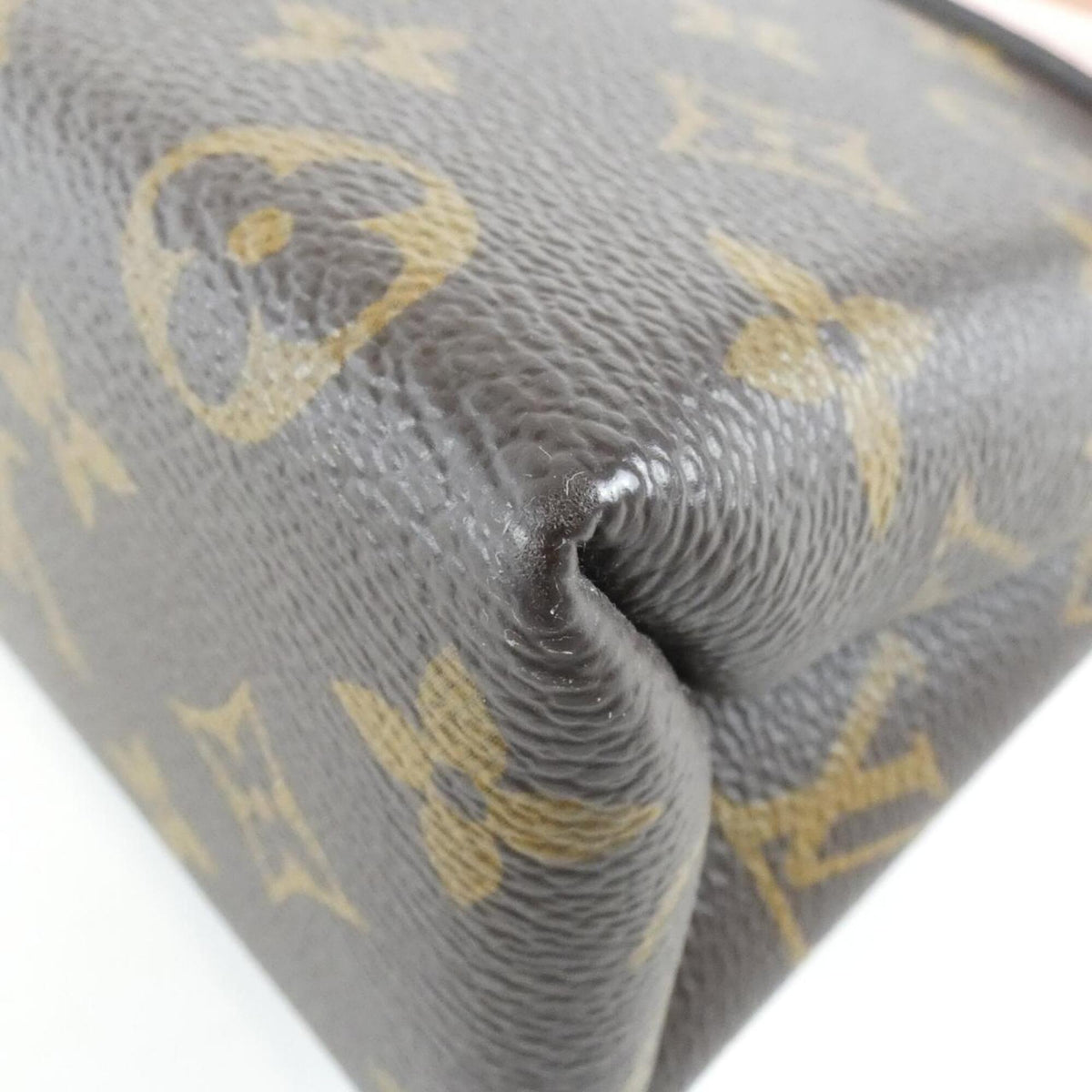 Louis Vuitton Marron Rose Poudre Coated Canvas Handbag (Pre-Owned)