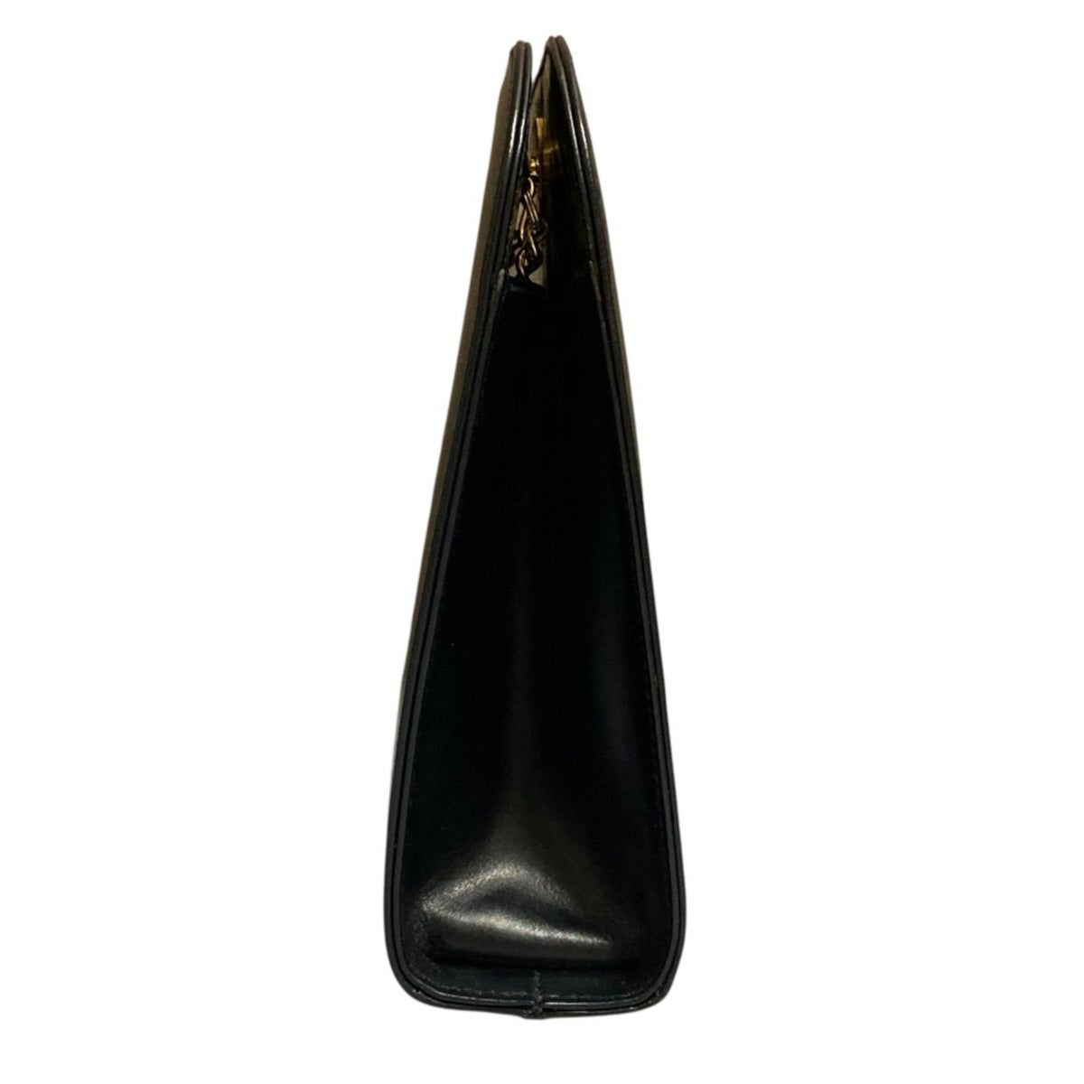 Salvatore Ferragamo Black Leather Clutch Bag Shoulder Bag (Pre-Owned)