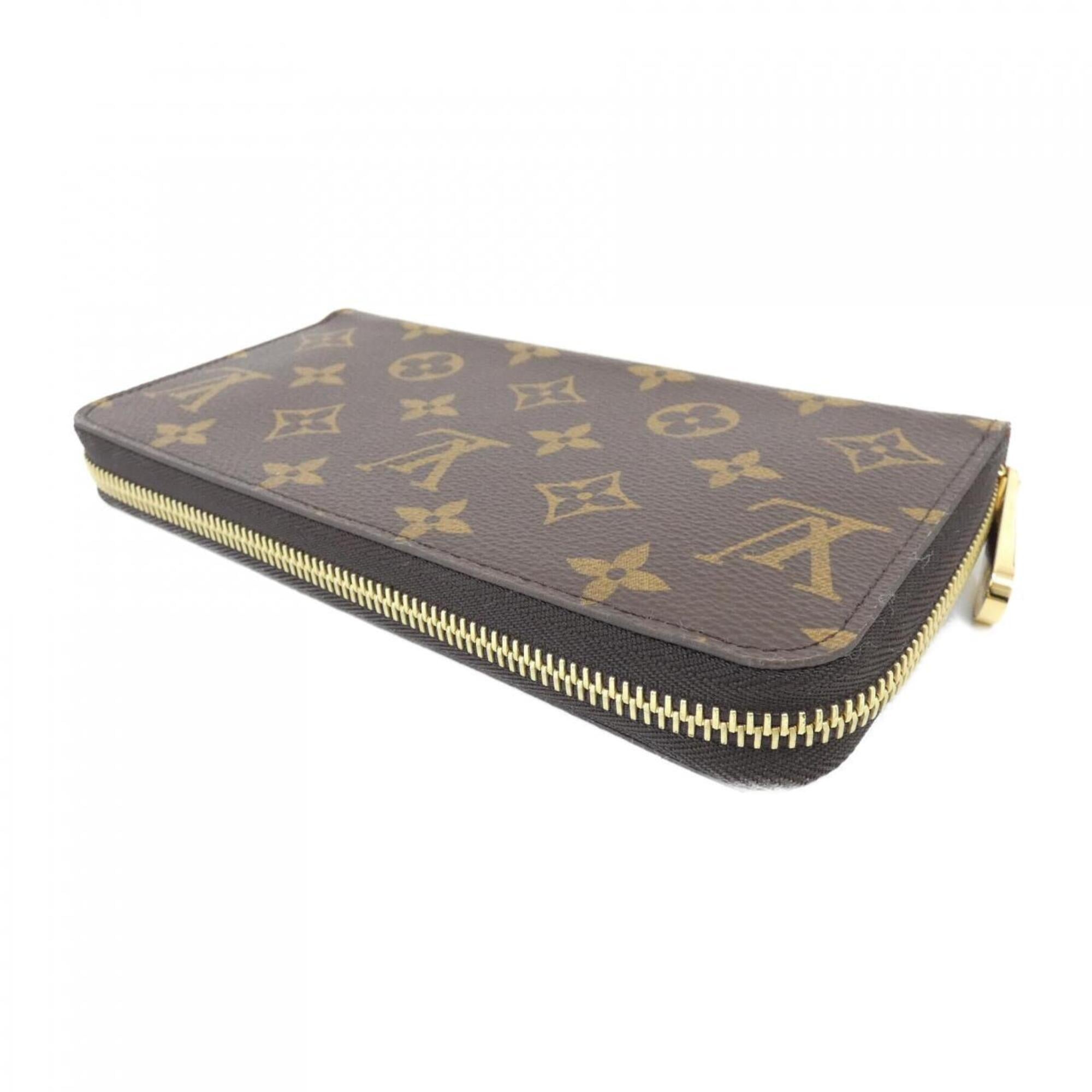 Louis Vuitton Marron Coated Canvas Long Wallet (Bi-Fold) (Pre-Owned)