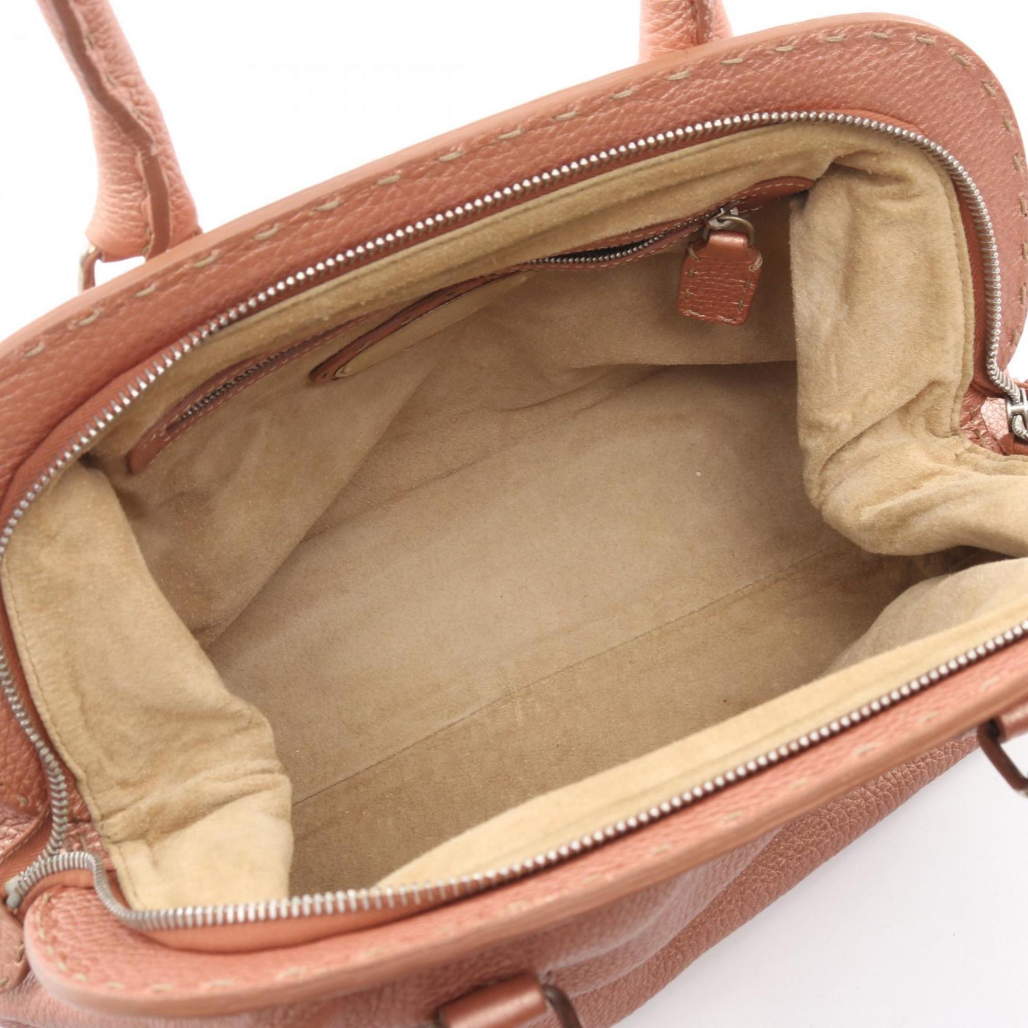 Fendi Gold Leather Handbag (Pre-Owned)