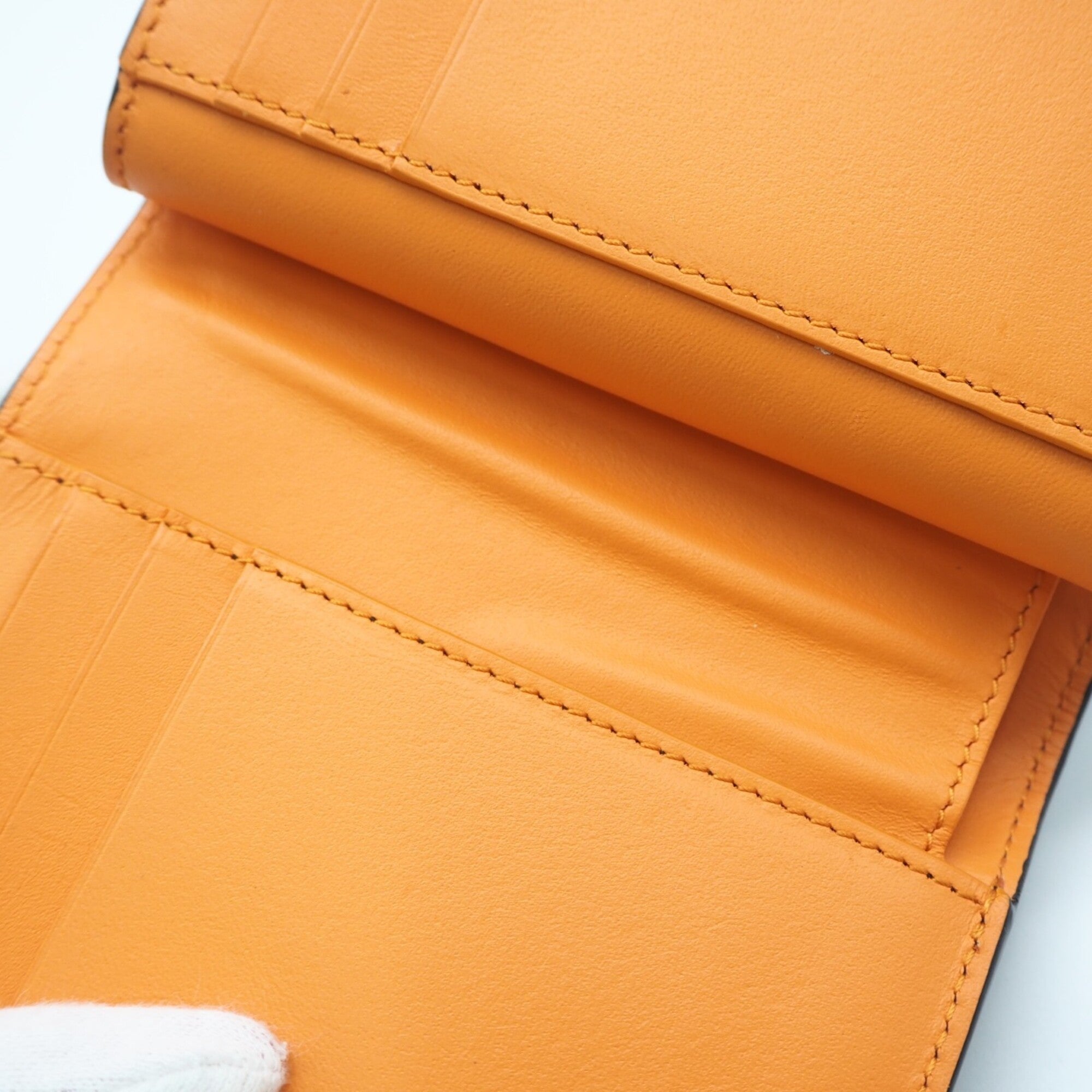 Loewe Black Orange Leather Wallet (Bi-Fold) (Pre-Owned)