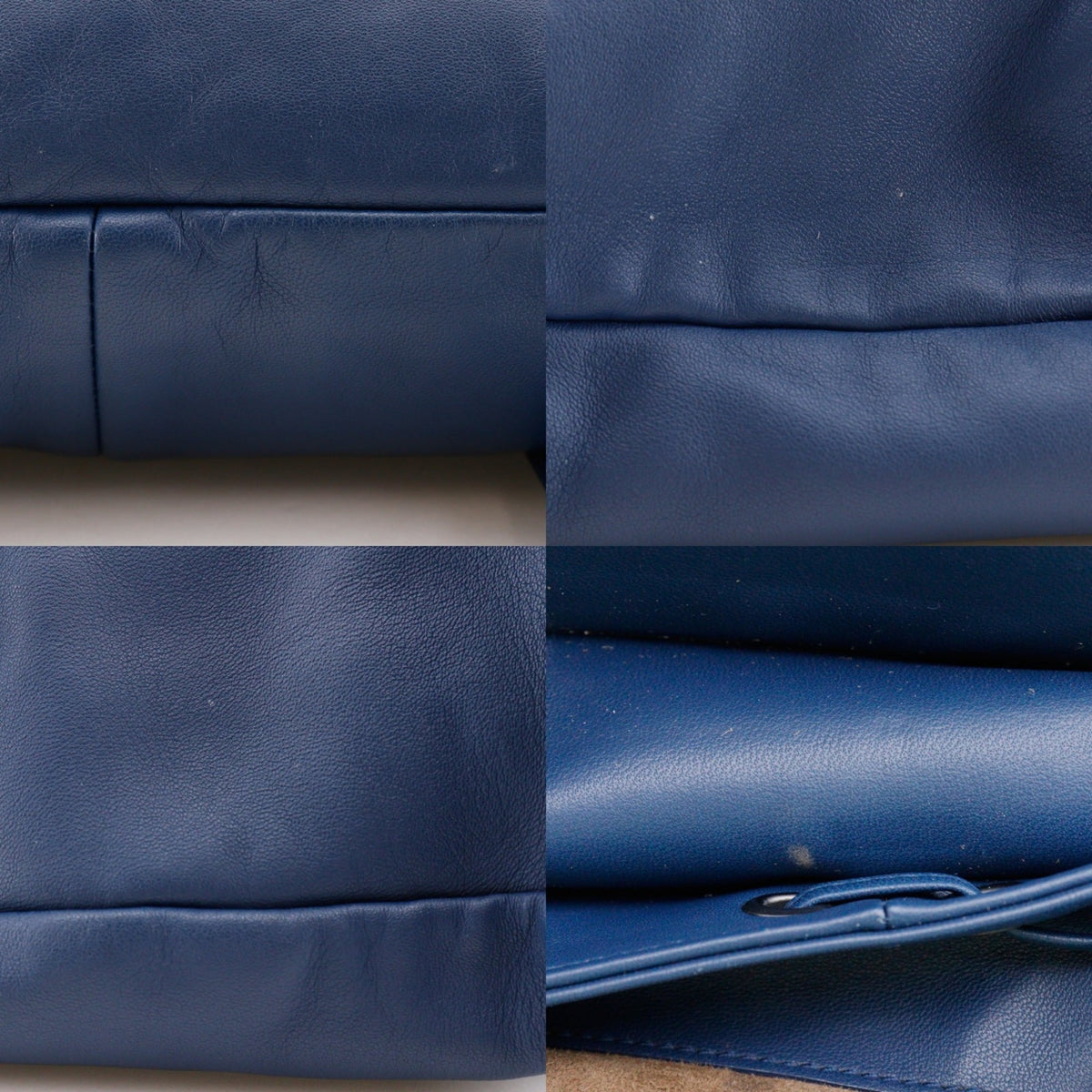 Bottega Veneta Intrecciato Blue Leather Backpack (Pre-Owned)