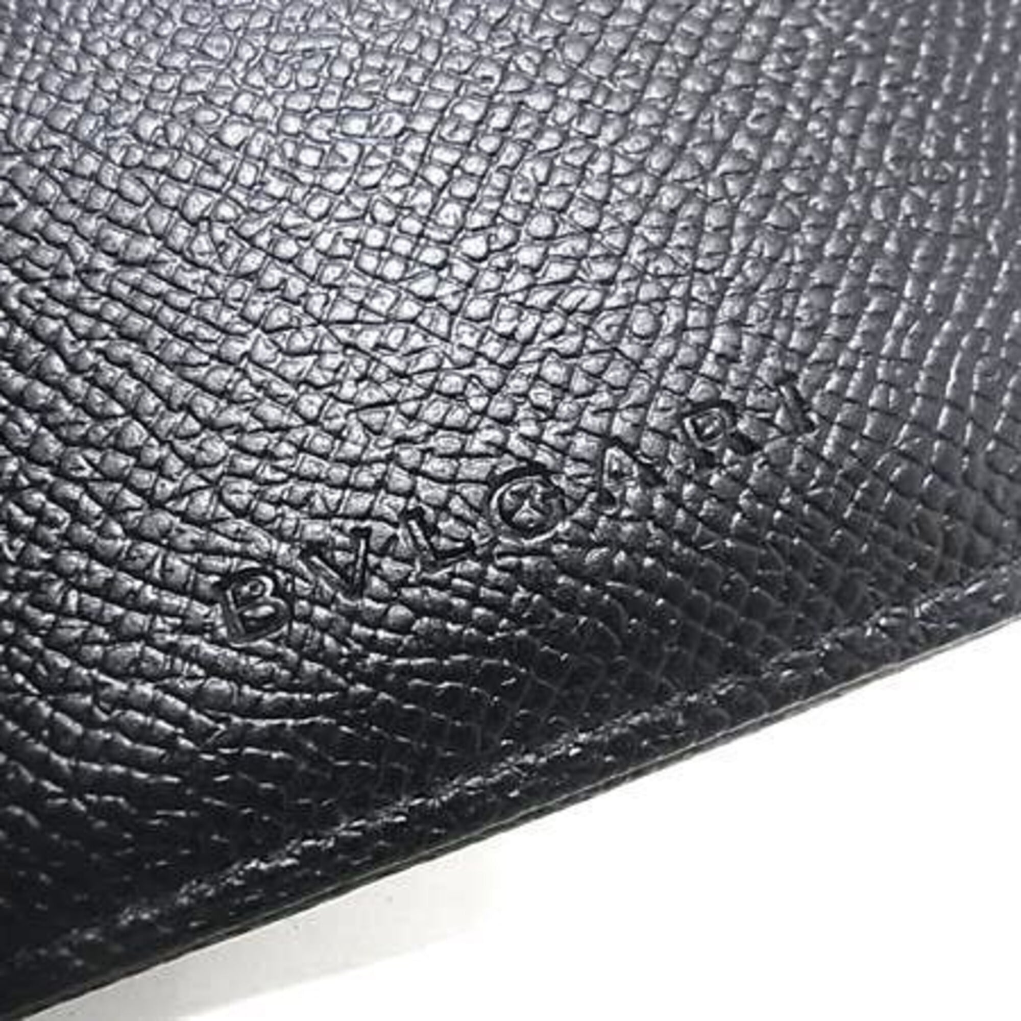 Bvlgari Black Leather Bill Wallet (Bi-Fold) (Pre-Owned)