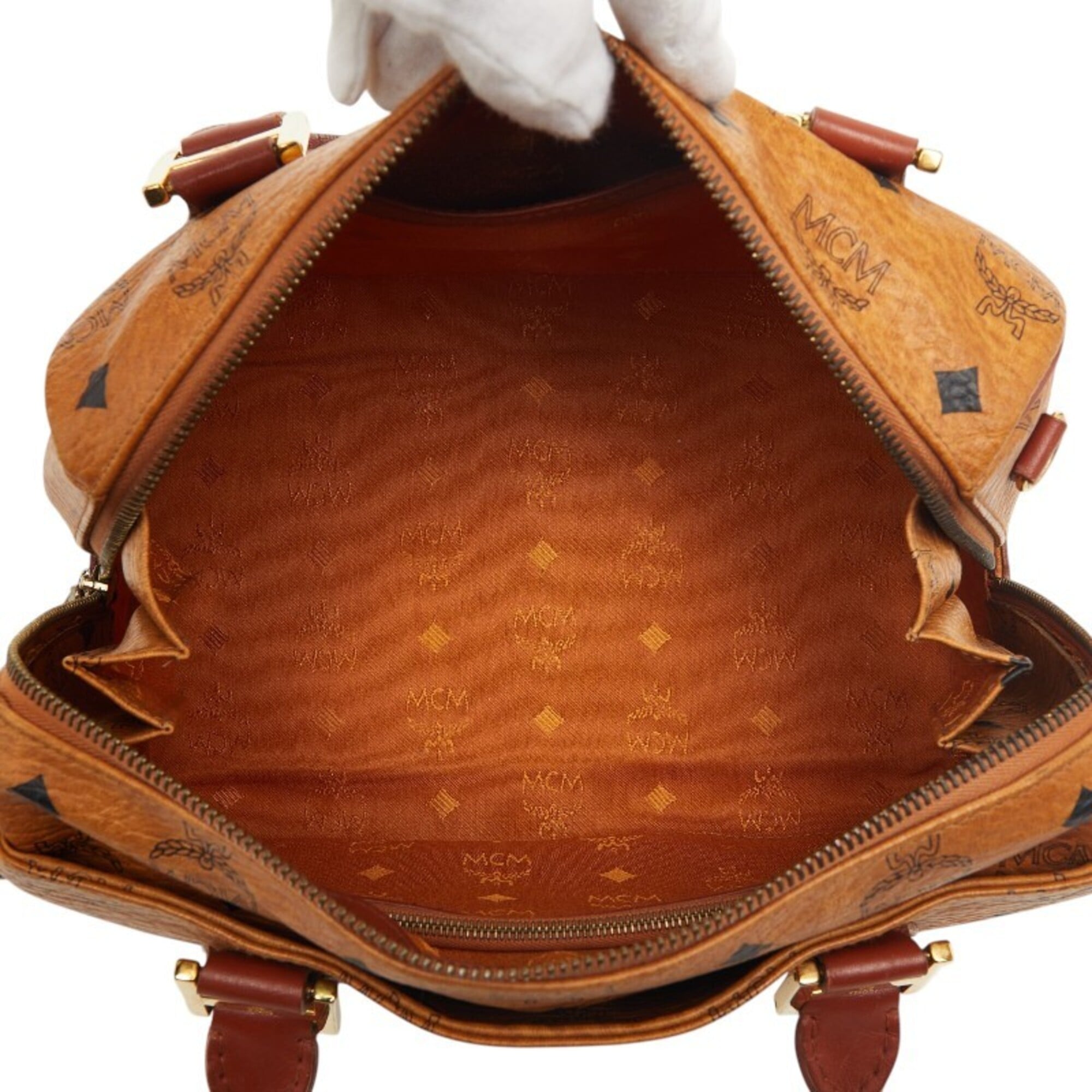 Mcm Brown Leather Handbag Shoulder Bag (Pre-Owned)