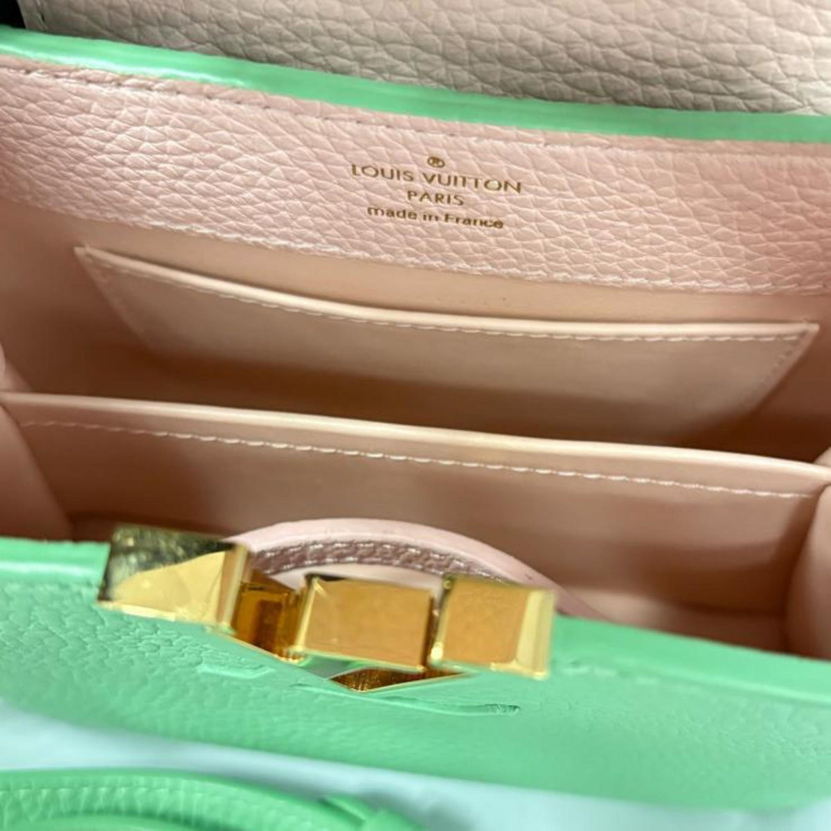 Louis Vuitton Green Leather Handbag (Pre-Owned)