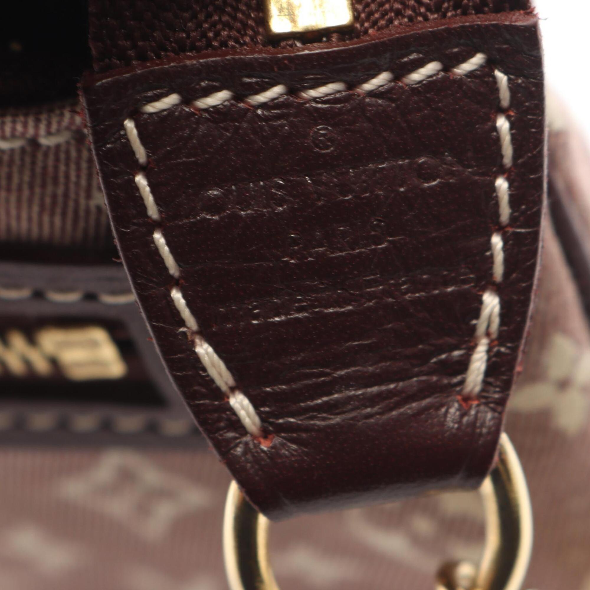 Louis Vuitton Bordeaux Sepia Canvas Leather Handbag (Pre-Owned)