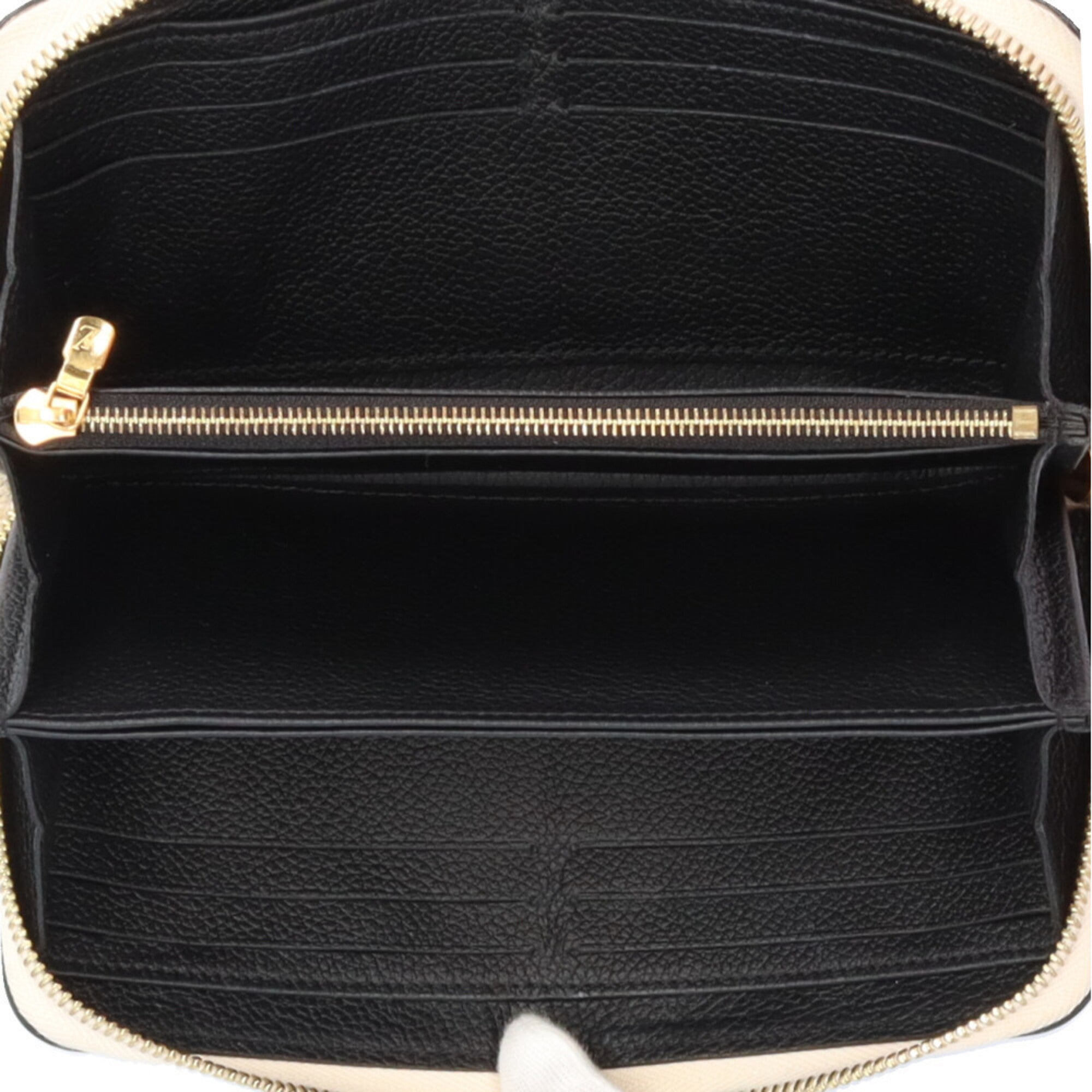 Louis Vuitton Monogram Empreinte Beige Leather Long Wallet (Bi-Fold) (Pre-Owned)