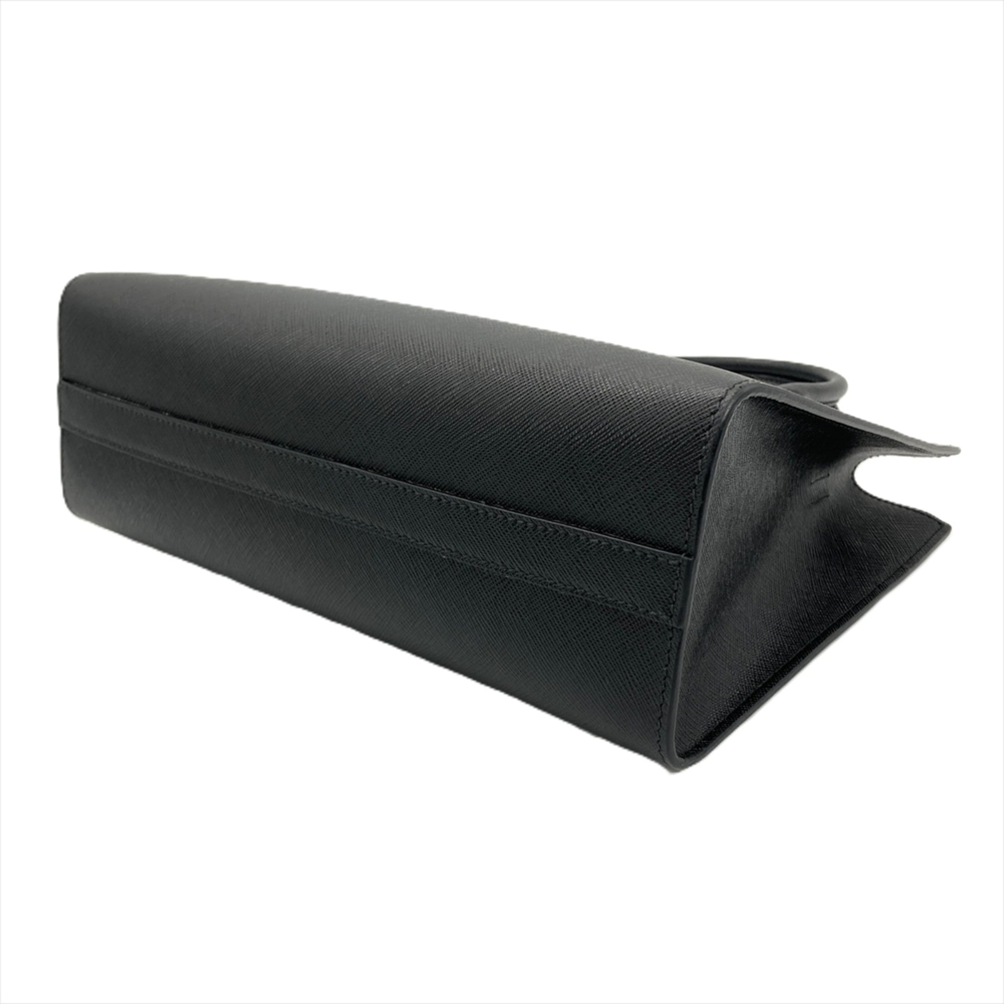 Prada Saffiano Black Saffiano Shoulder Bag (Pre-Owned)