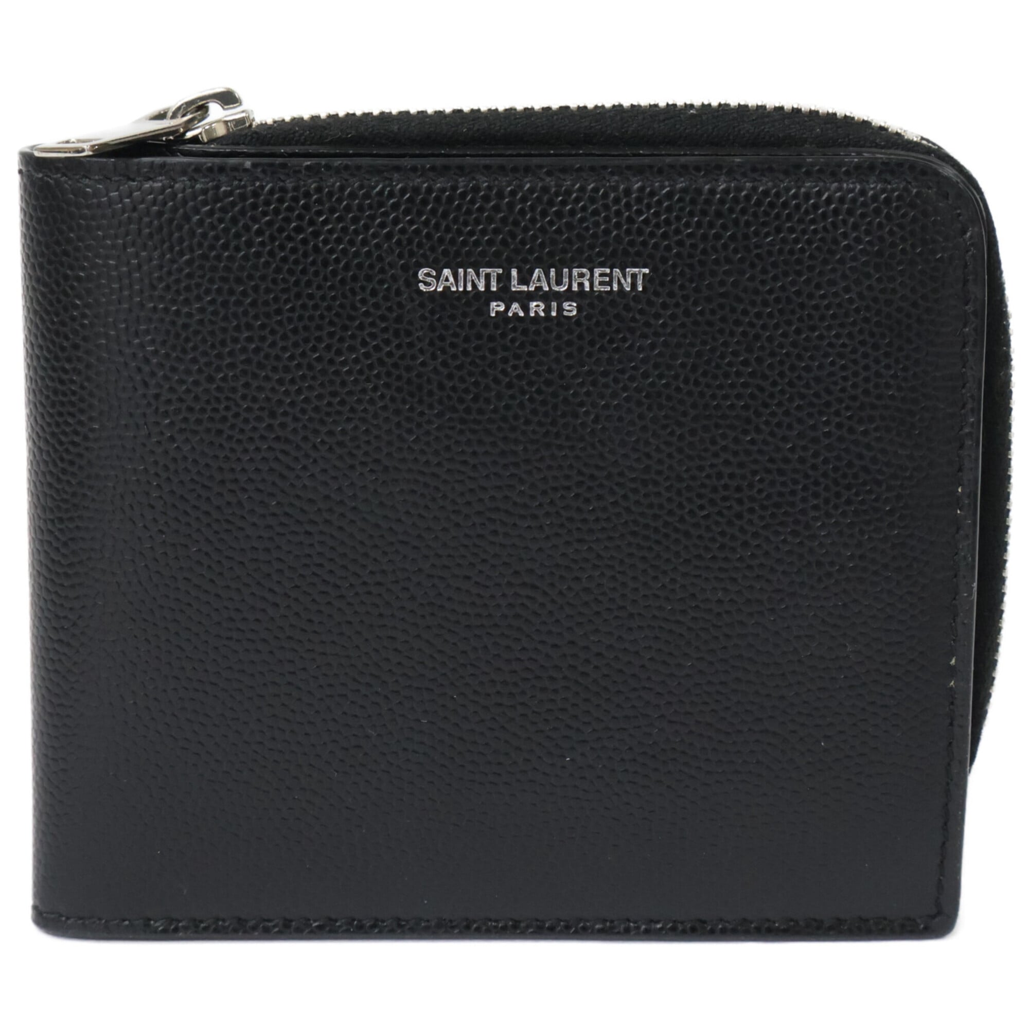 Yves Saint Laurent Black Leather Wallet (Bi-Fold) (Pre-Owned)