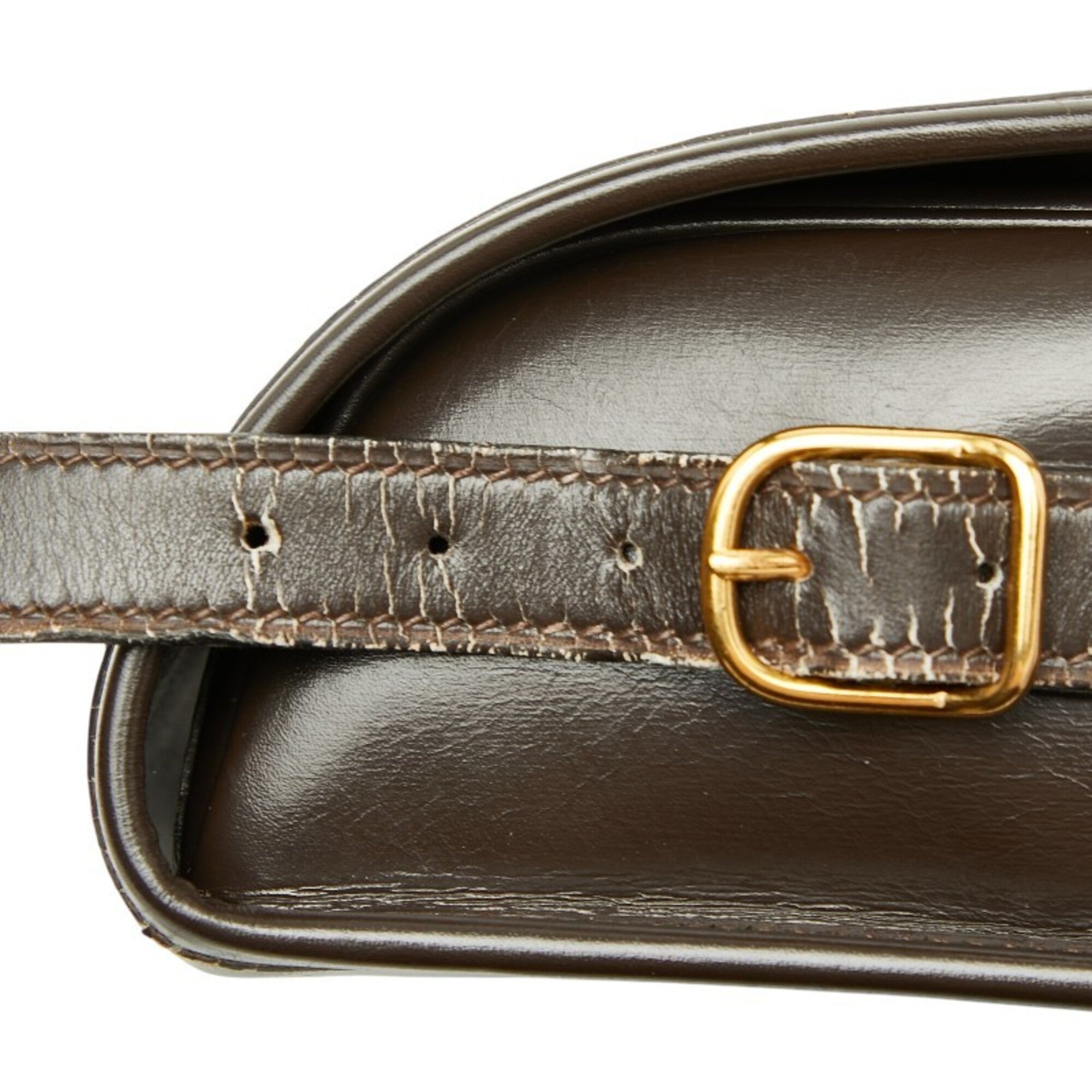 Hermes Brown Leather Shoulder Bag (Pre-Owned)