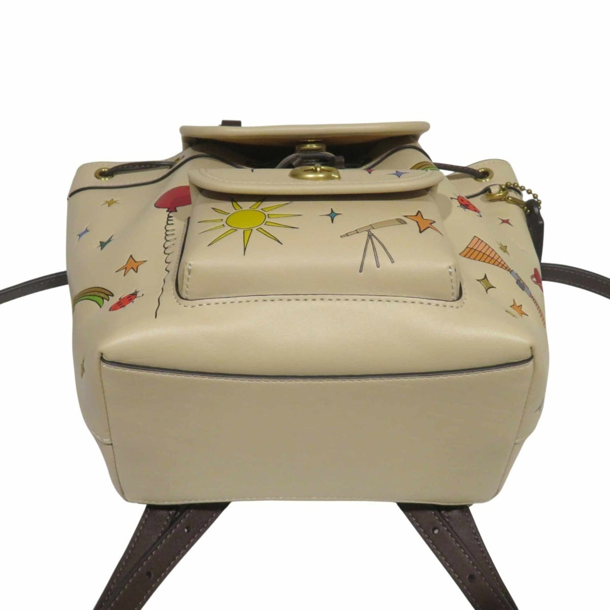 Coach Dark Brown Light Beige Leather (Pre-Owned)