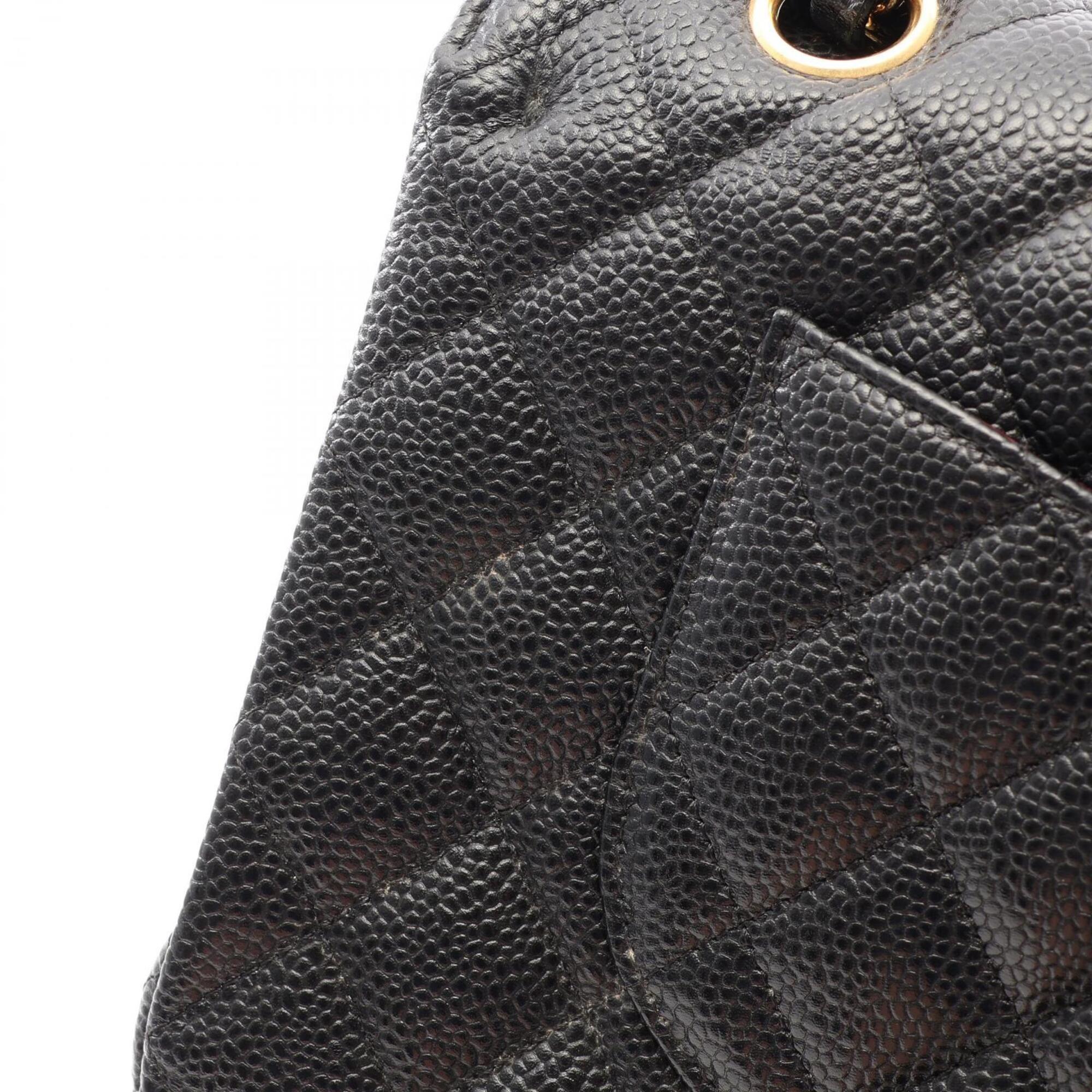 Chanel Black Grained Calfskin Handbag Shoulder Bag (Pre-Owned)
