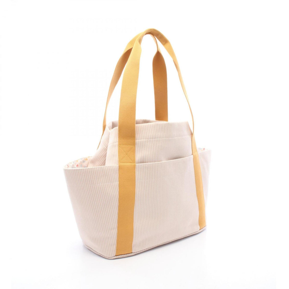 Hermes Beige Canvas Handbag Tote Bag (Pre-Owned)