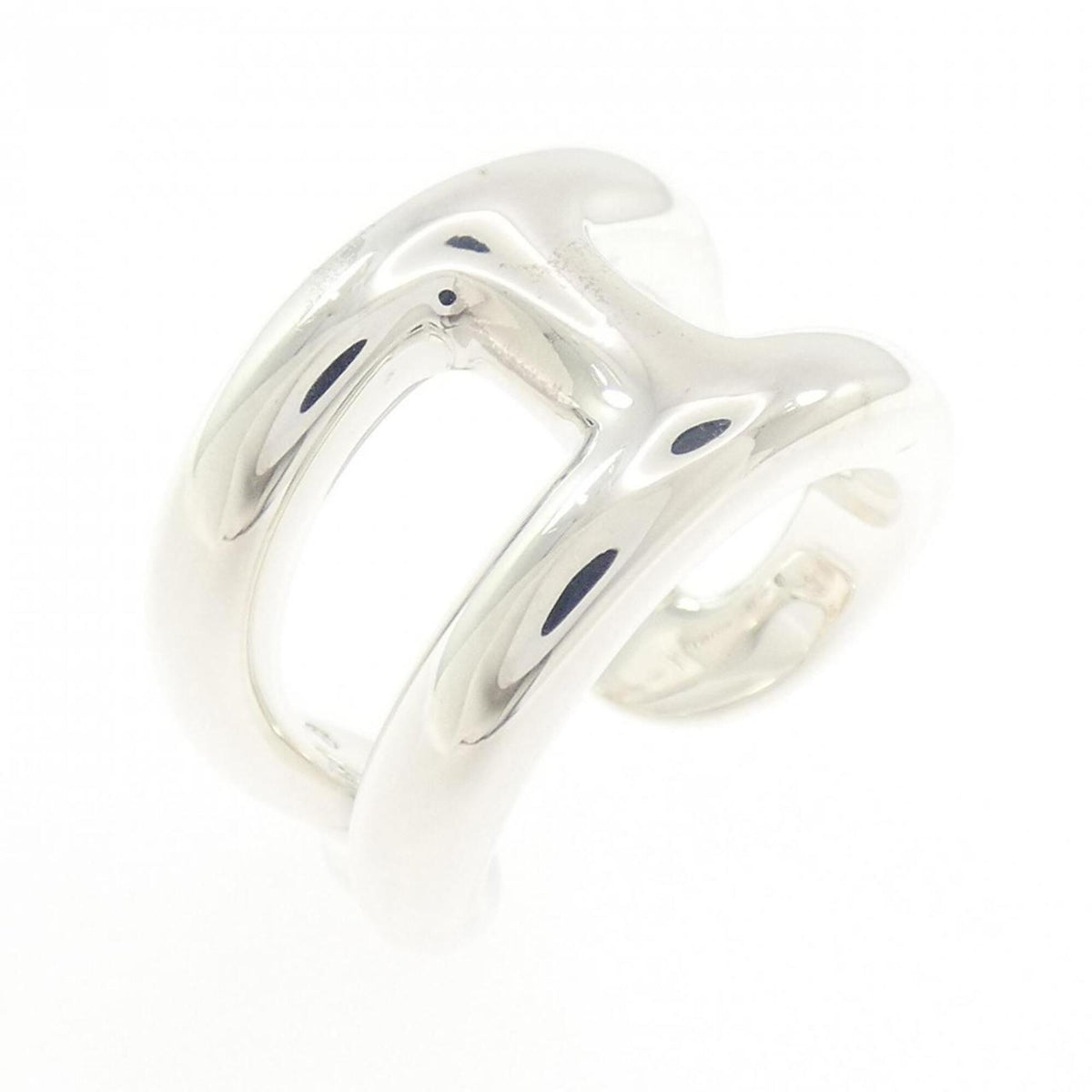 Hermes Silver 925 Band Ring (Pre-Owned)