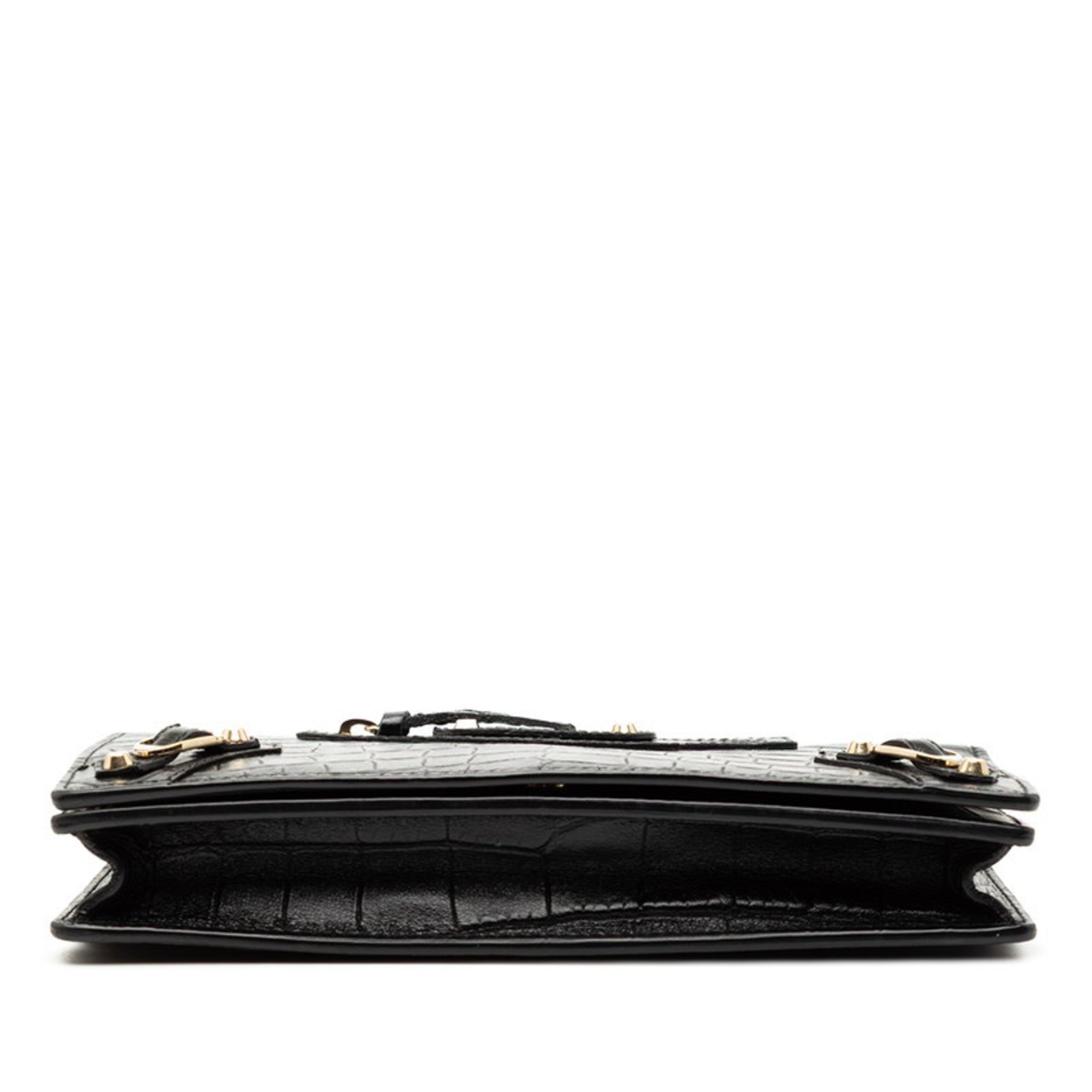 Balenciaga Black Leather Shoulder Bag (Pre-Owned)