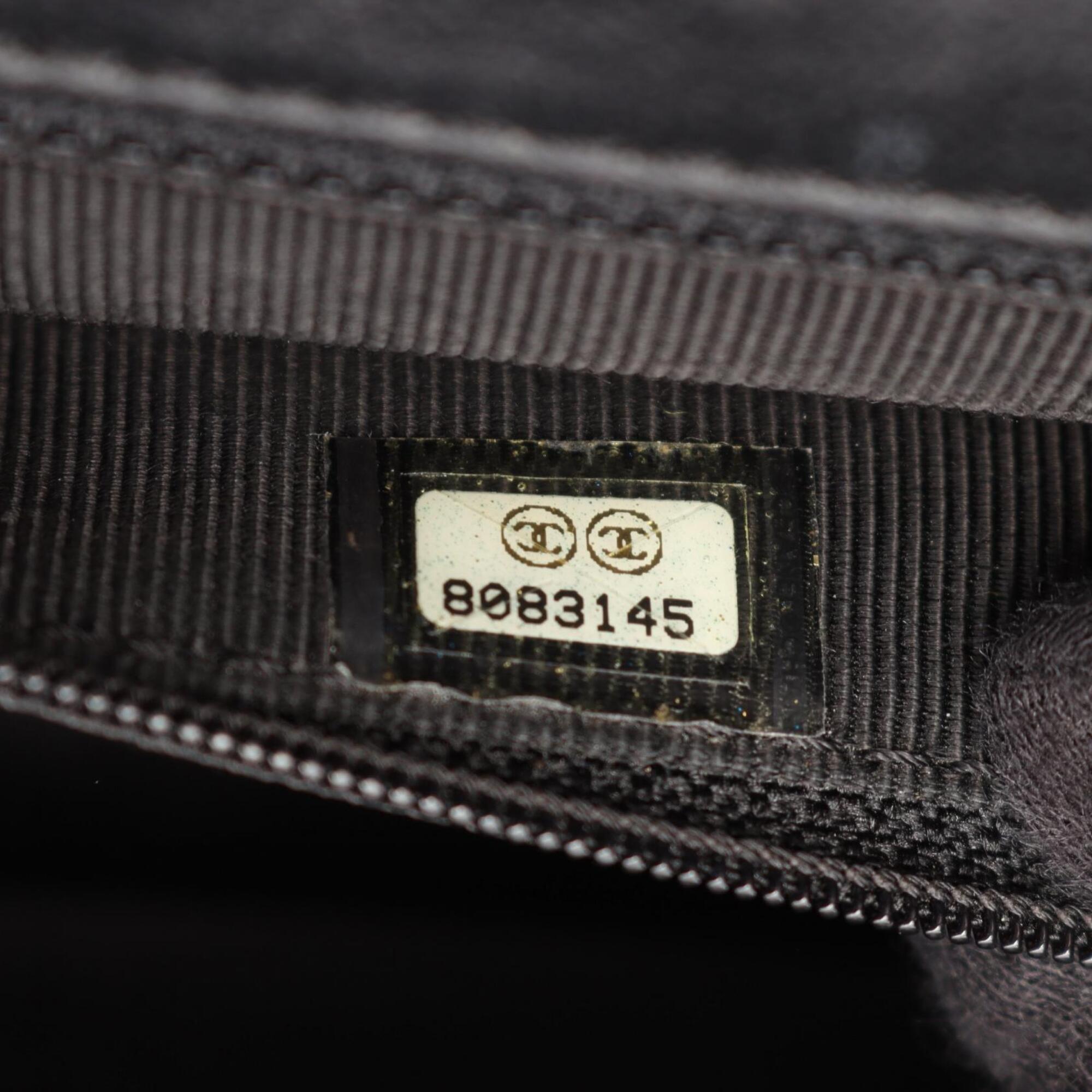Chanel Black Brown Grained Calfskin Handbag Tote Bag (Pre-Owned)