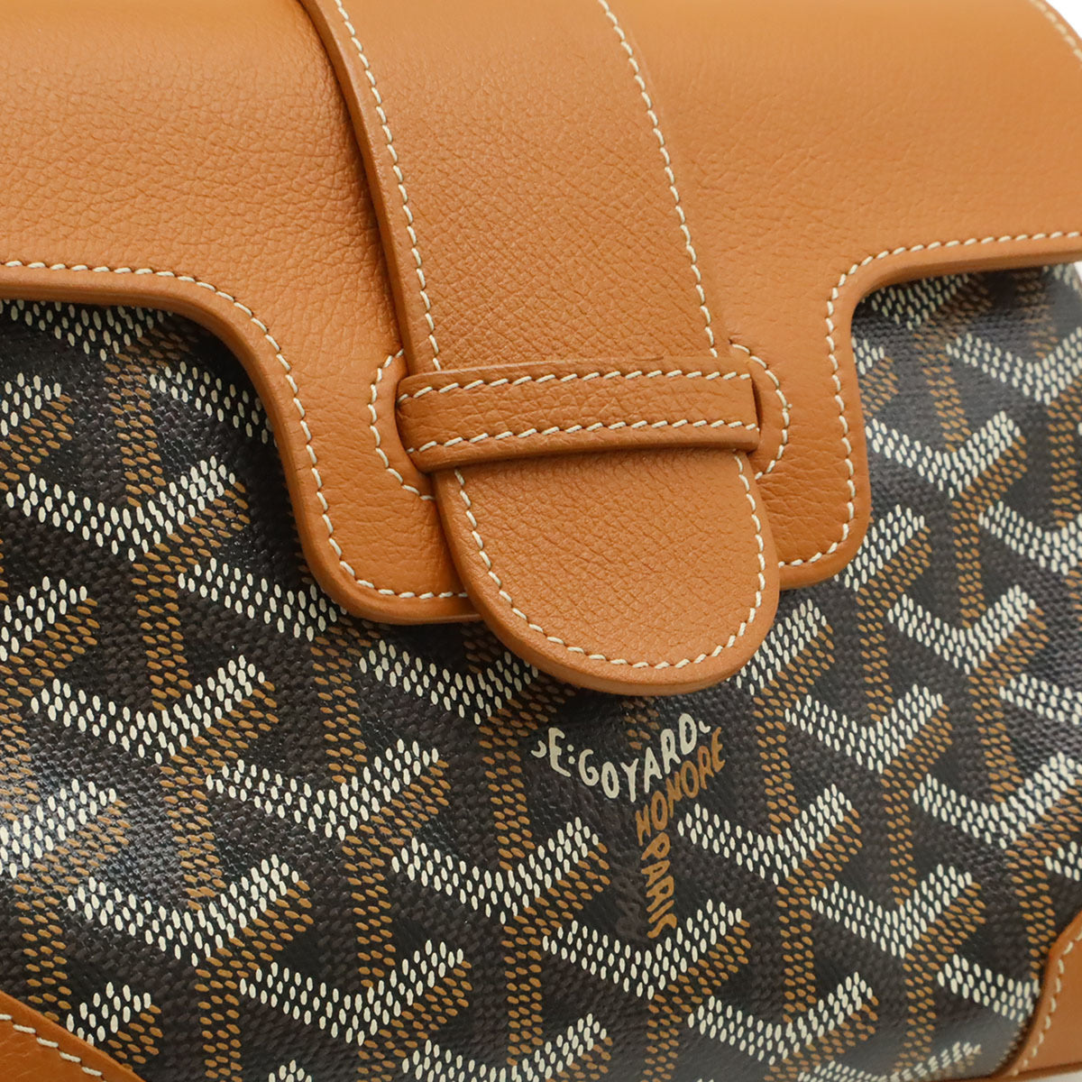 Goyard Black Brown Coated Canvas Leather Handbag Shoulder Bag (Pre-Owned)