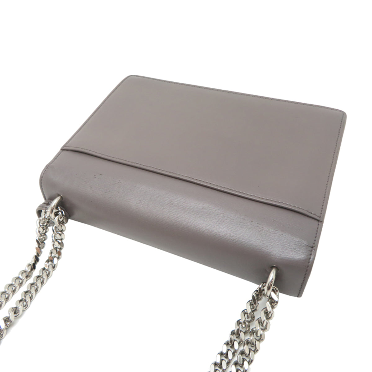 Saint Laurent Grayish Leather Shoulder Bag (Pre-Owned)
