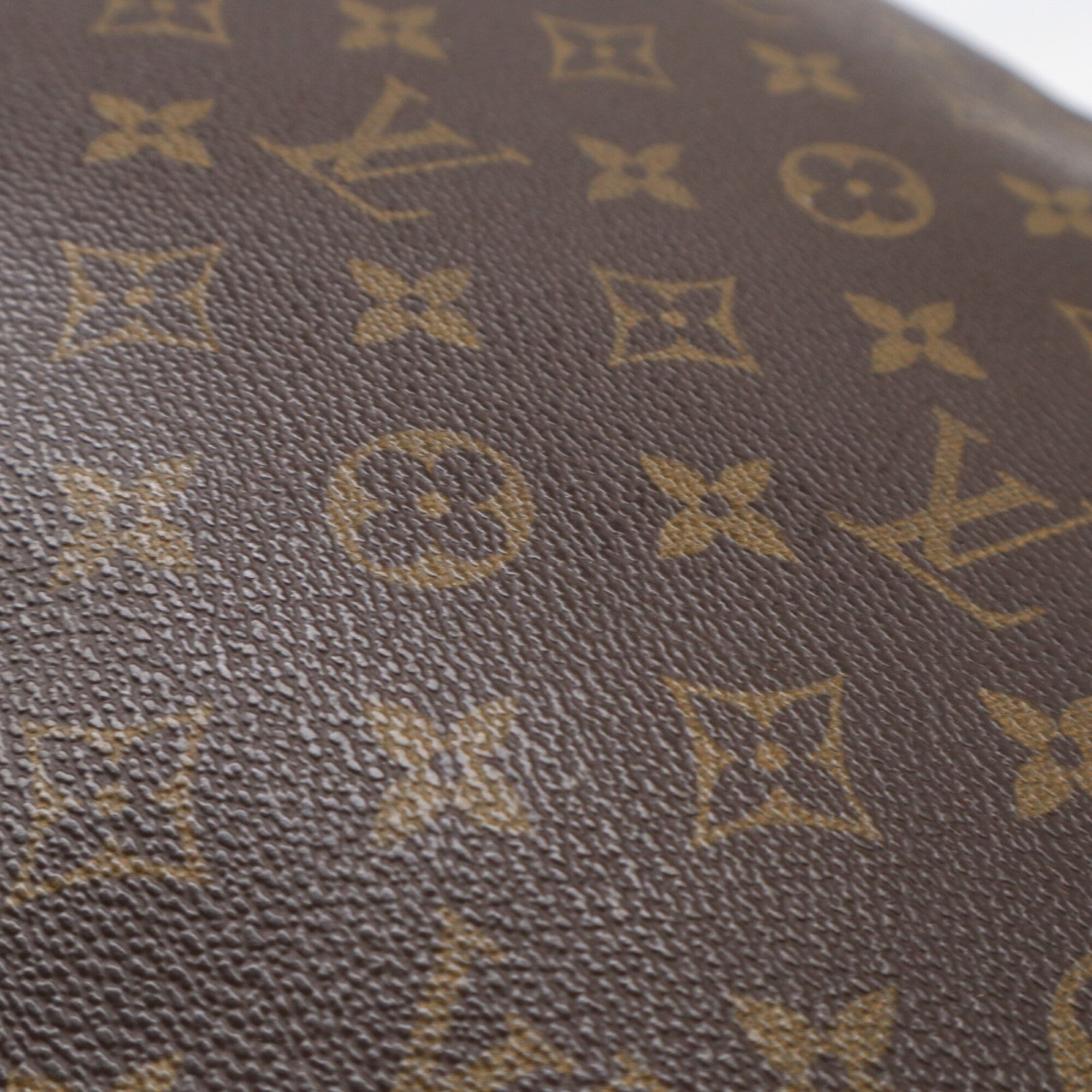 Louis Vuitton Beige Brown Monogram Coated Canvas Leather Shoulder Bag (Pre-Owned)