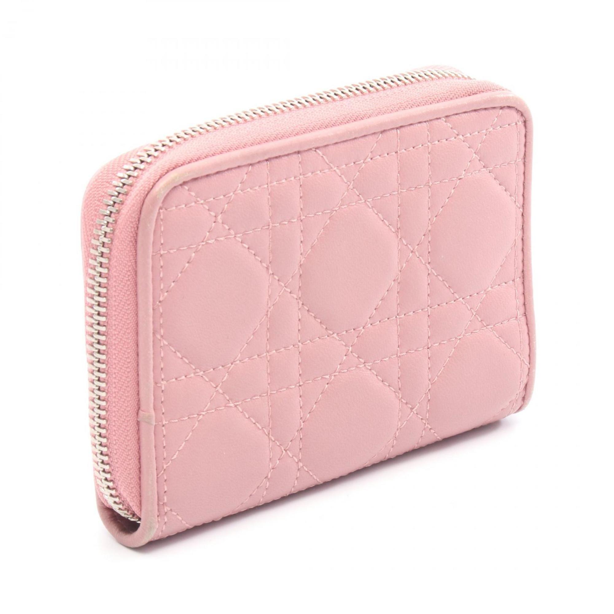 Christian Dior Pink Leather Wallet (Bi-Fold) (Pre-Owned)