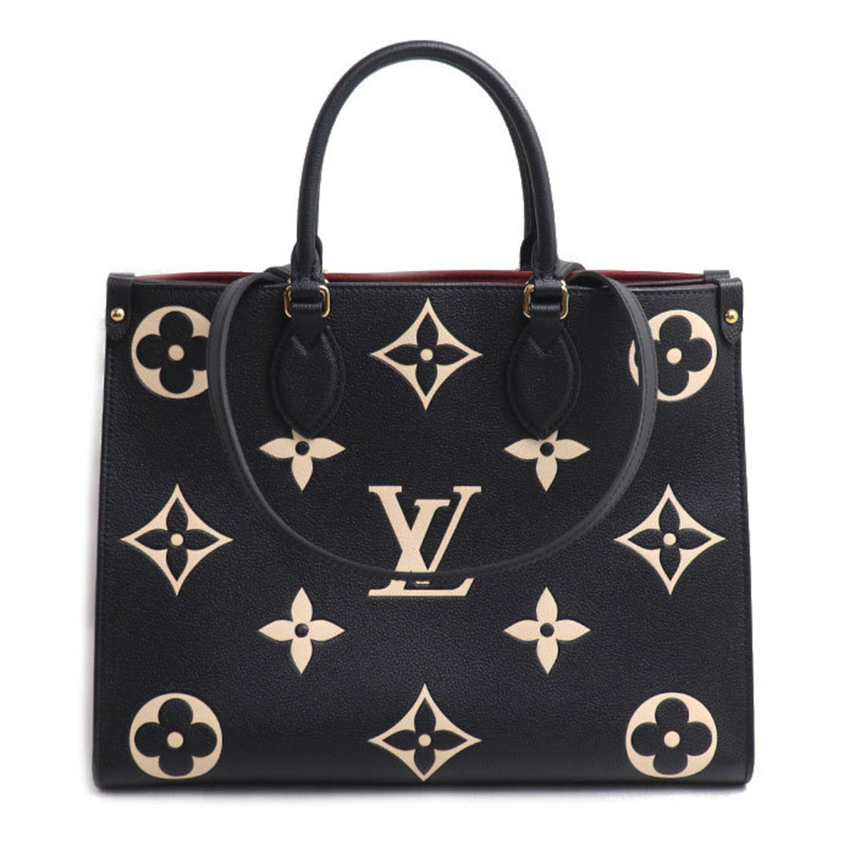 Louis Vuitton Beige Black Monogram Empreinte Tote Bag (Pre-Owned)