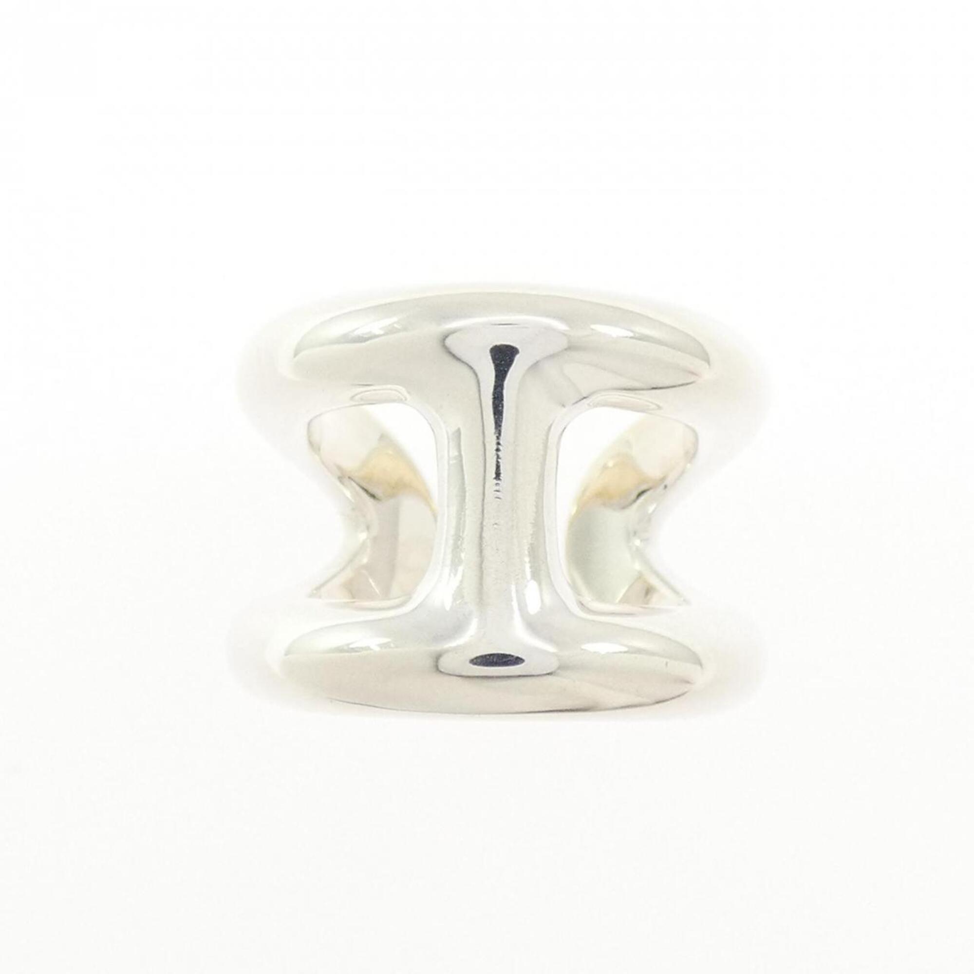 Hermes Silver 925 Band Ring (Pre-Owned)