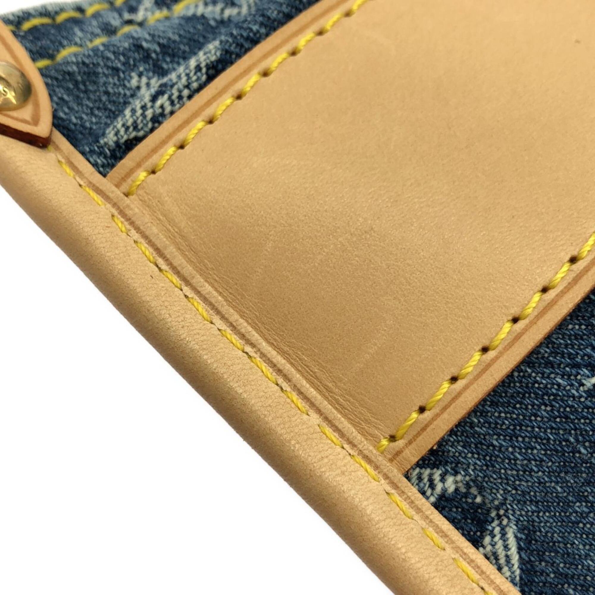 Louis Vuitton Monogram Denim Blue Monogram Denim Handbag (Pre-Owned)