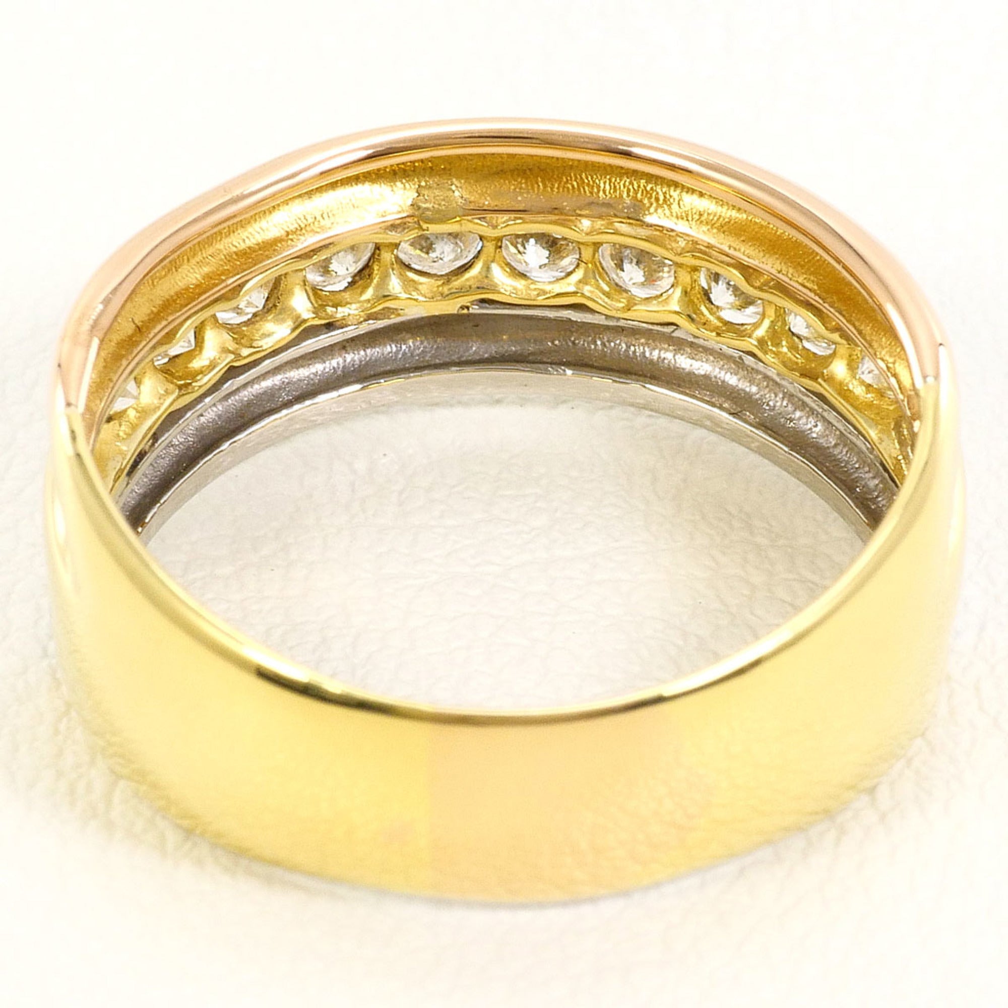 Unbranded Pink Gold Platinum Yellow Gold Yellow Gold (18K) Pink Gold (18K) Platinum 900 Band Ring (Pre-Owned)