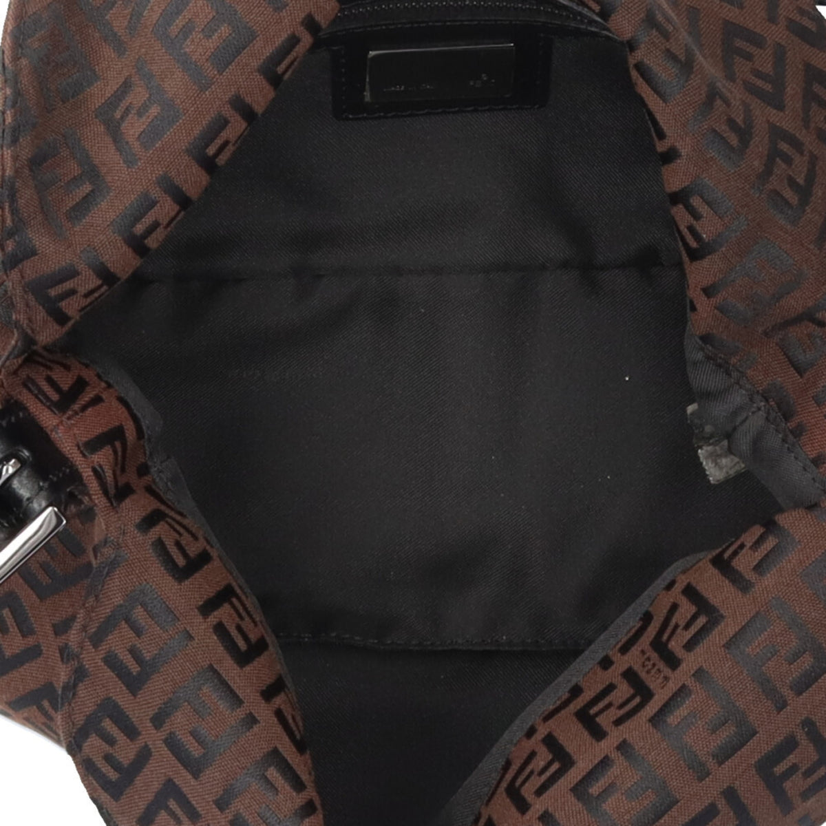 Fendi Brown Canvas Leather Handbag (Pre-Owned)