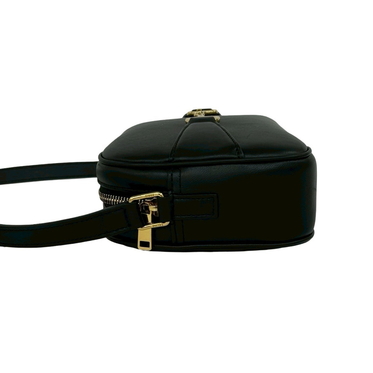 Celine Black Leather Pochette Shoulder Bag (Pre-Owned)