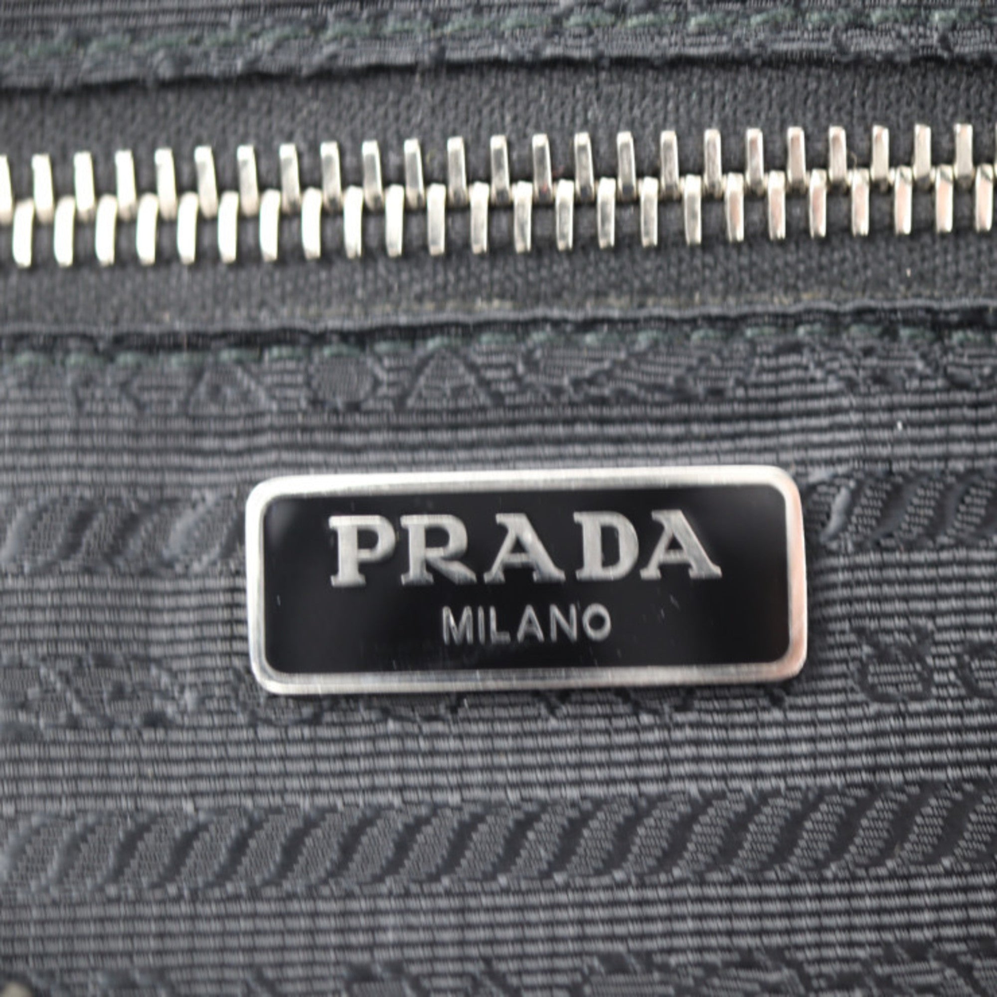 Prada Navy Leather Handbag Shoulder Bag (Pre-Owned)