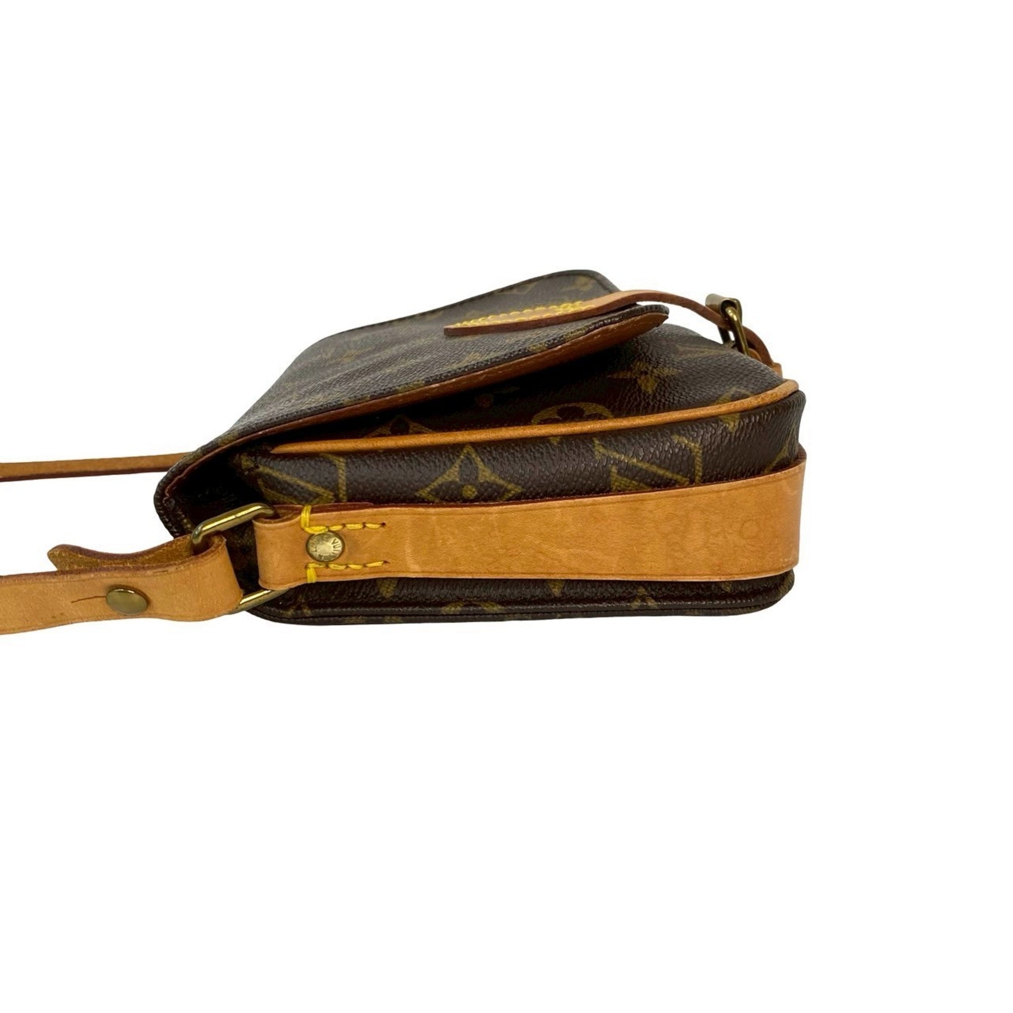 Louis Vuitton Brown Pvc Leather Pochette Shoulder Bag (Pre-Owned)
