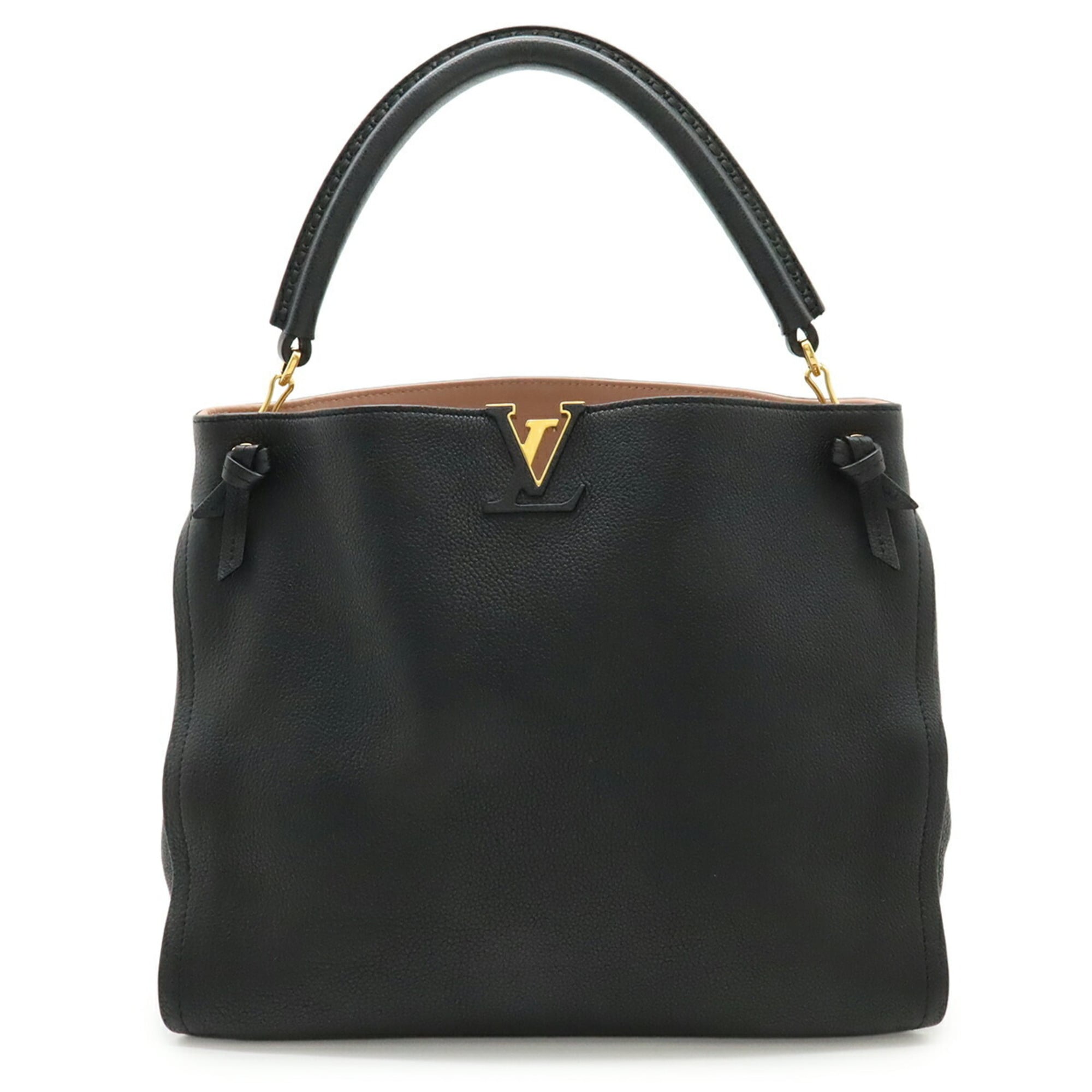 Louis Vuitton Black Noir Leather Shoulder Bag (Pre-Owned)