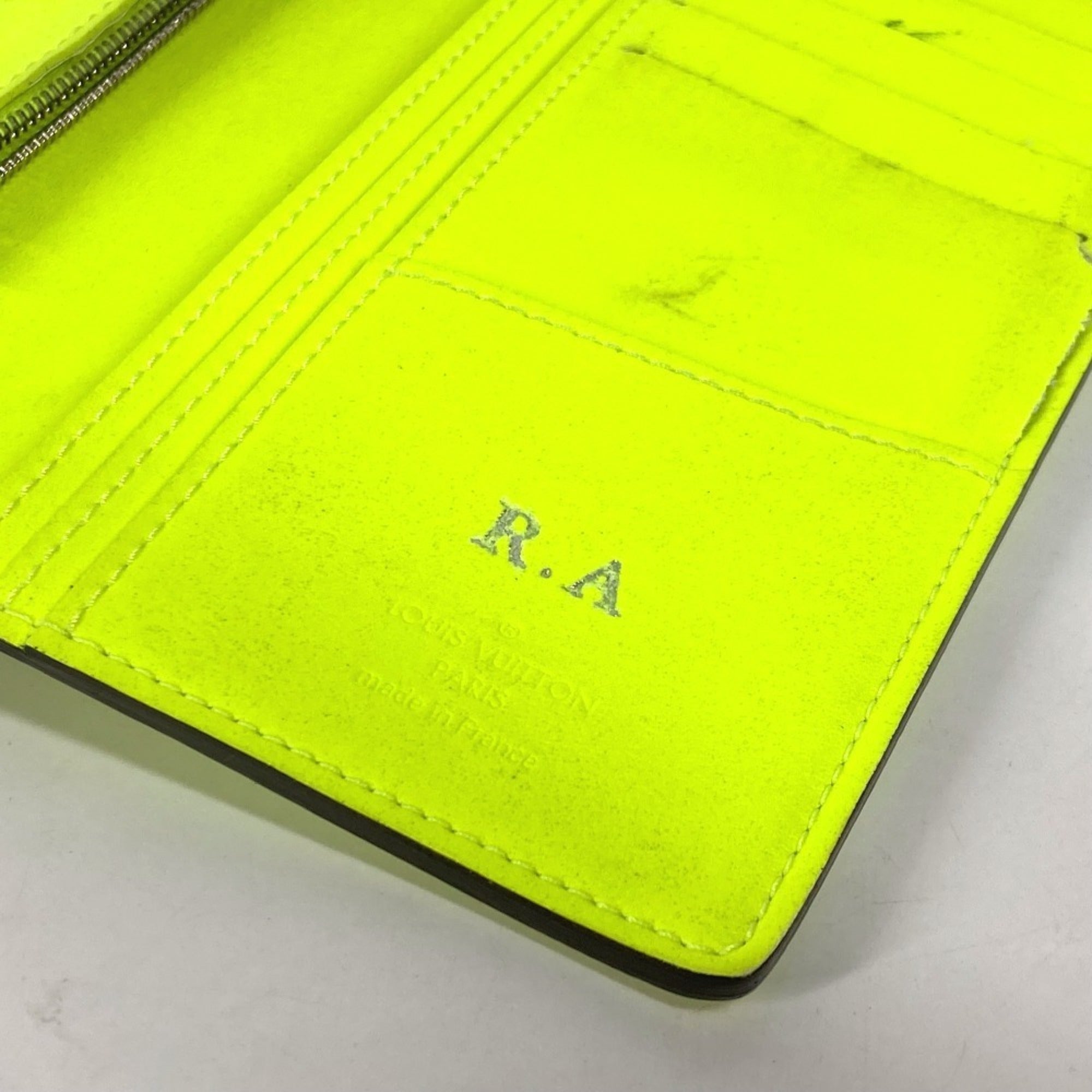 Louis Vuitton Yellow Damier Infini Long Wallet (Bi-Fold) (Pre-Owned)