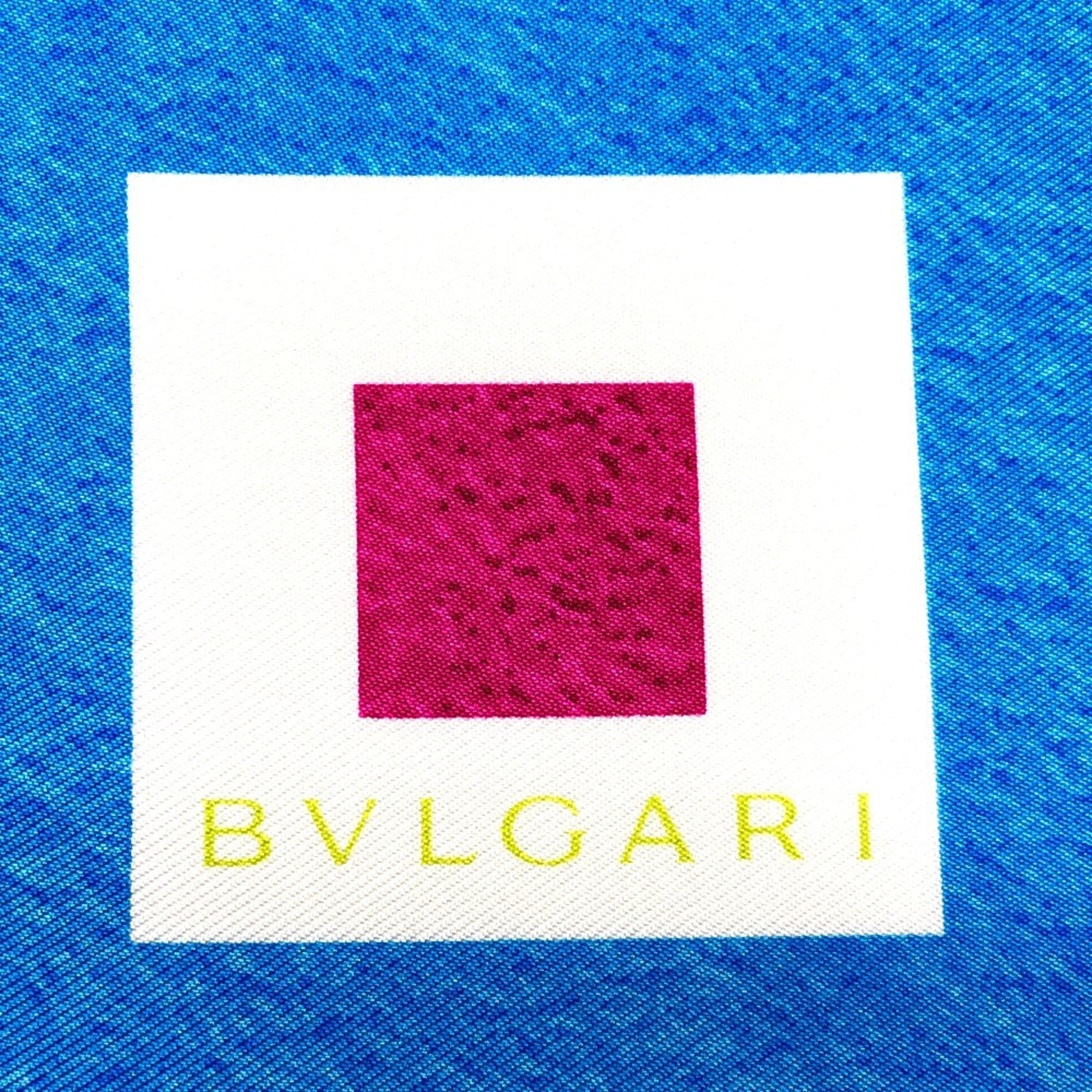 Bvlgari Blue Light Green Leather Nylon Clutch Bag Shoulder Bag (Pre-Owned)