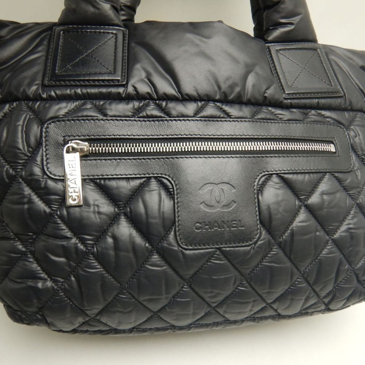 Chanel Coco Cocoon Black Nylon Tote Bag (Pre-Owned)
