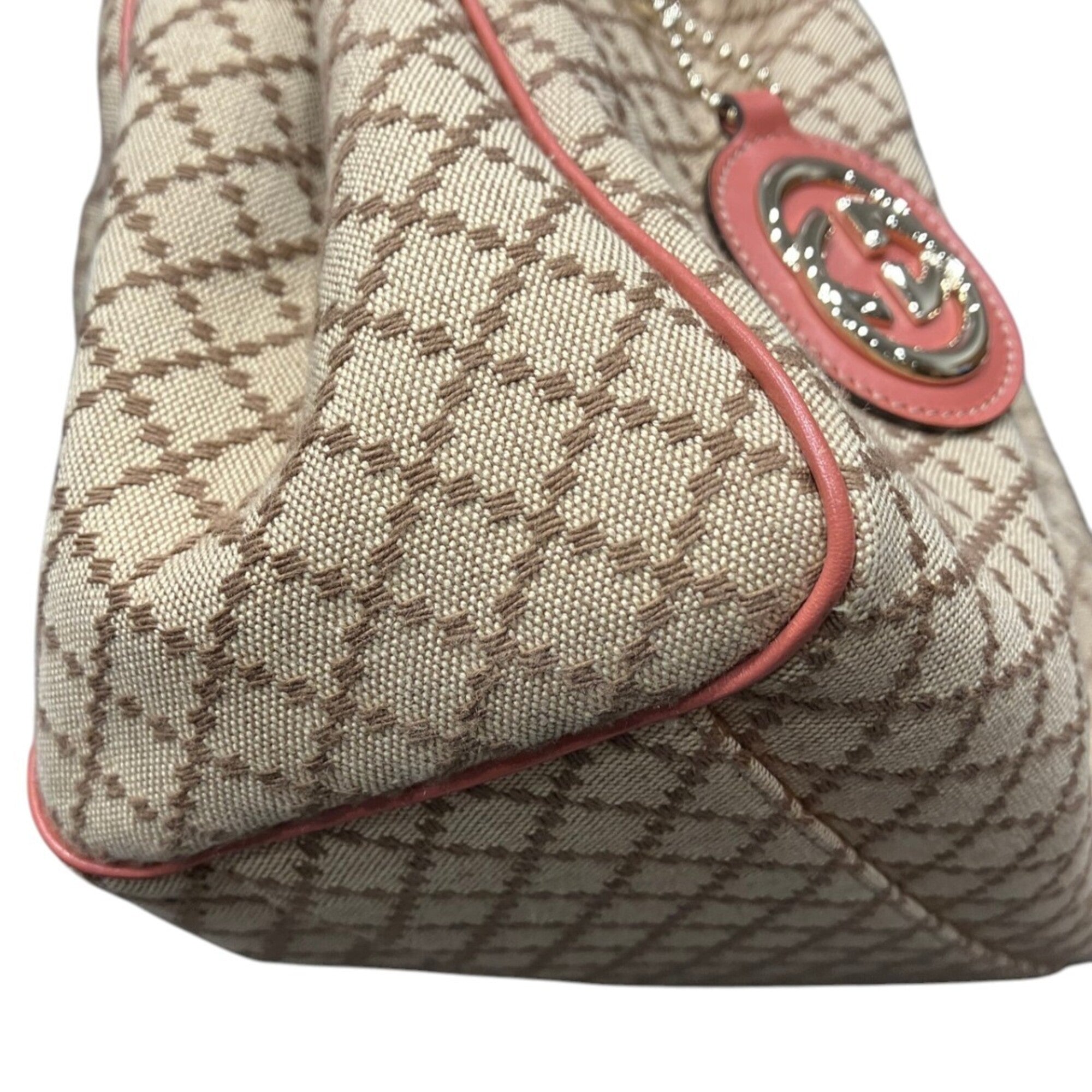 Gucci Beige Cotton Leather Handbag (Pre-Owned)