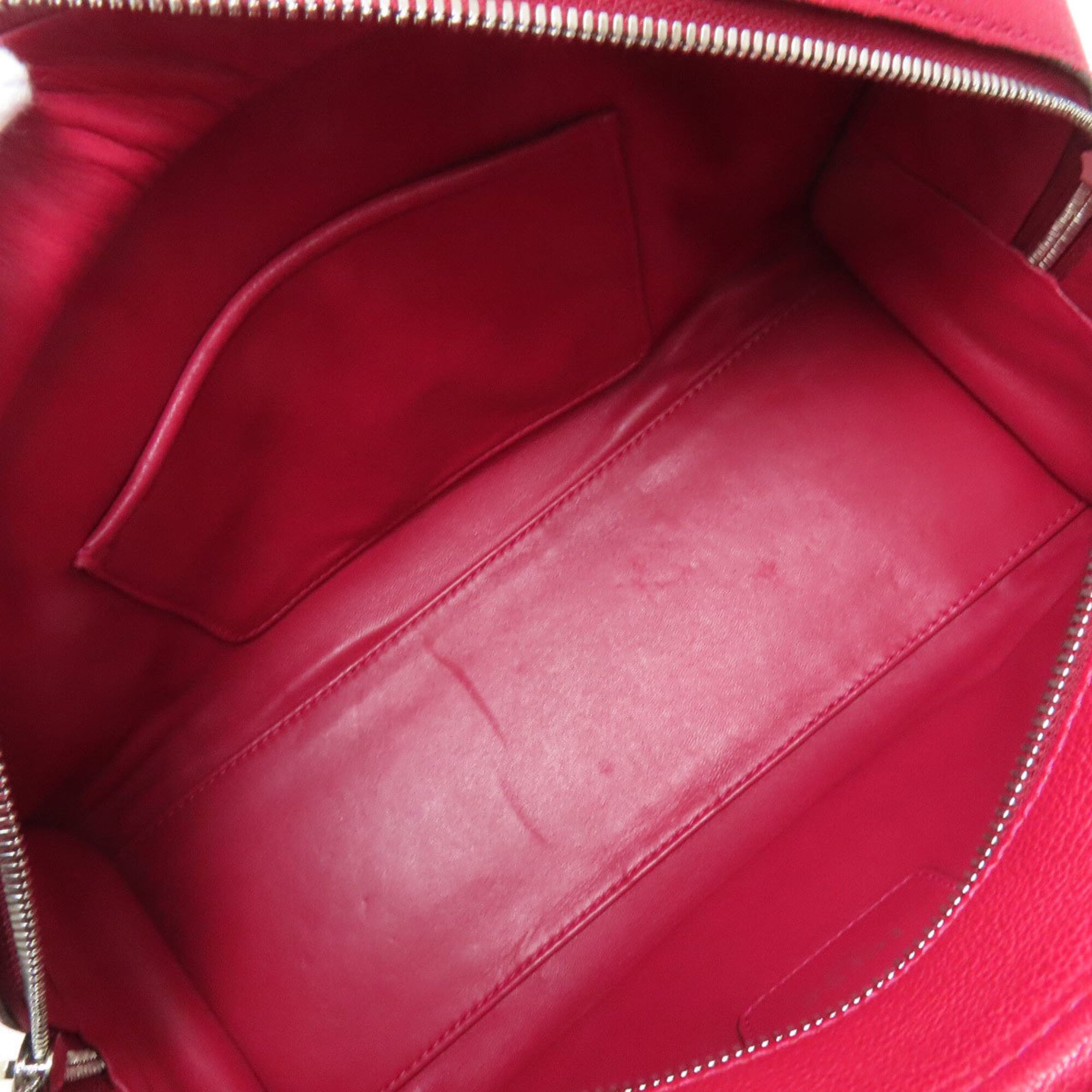 Loewe Red Color Leather Tote Bag (Pre-Owned)