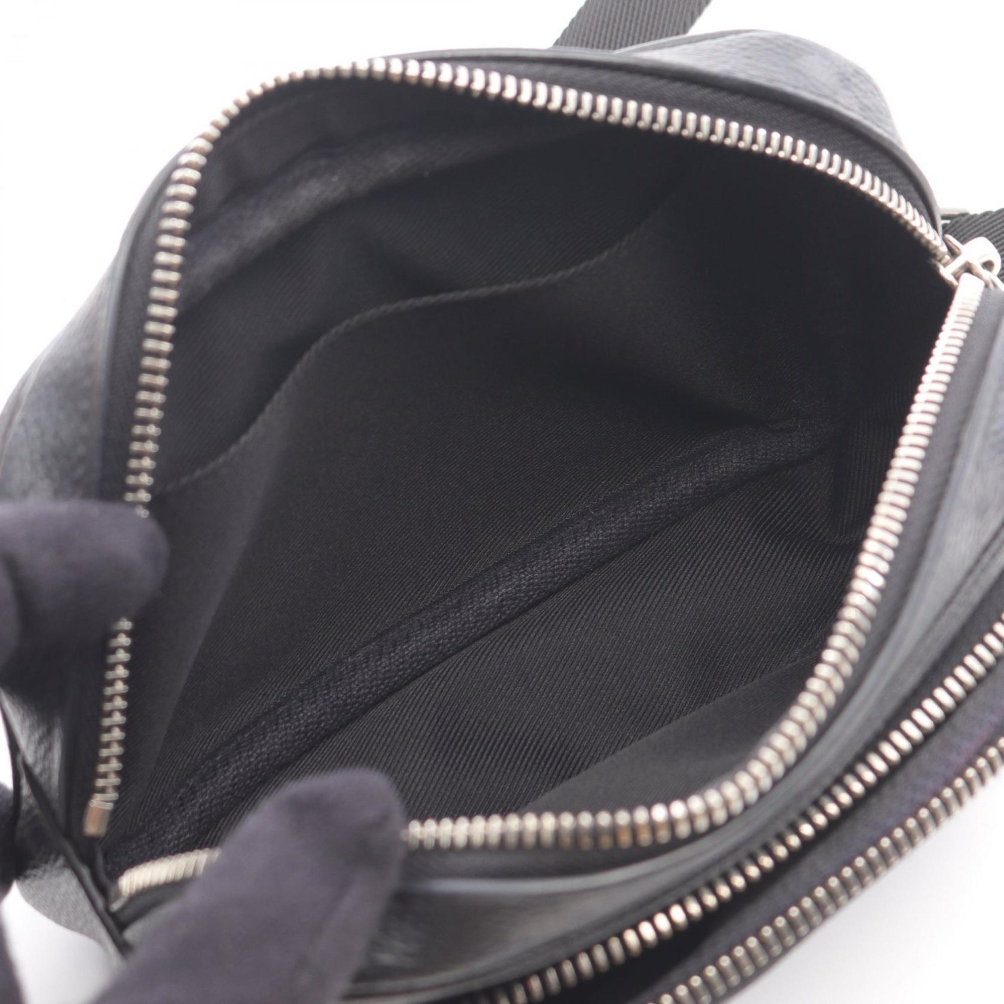 Louis Vuitton Black Coated Canvas Leather Fanny Pack Pochette (Pre-Owned)