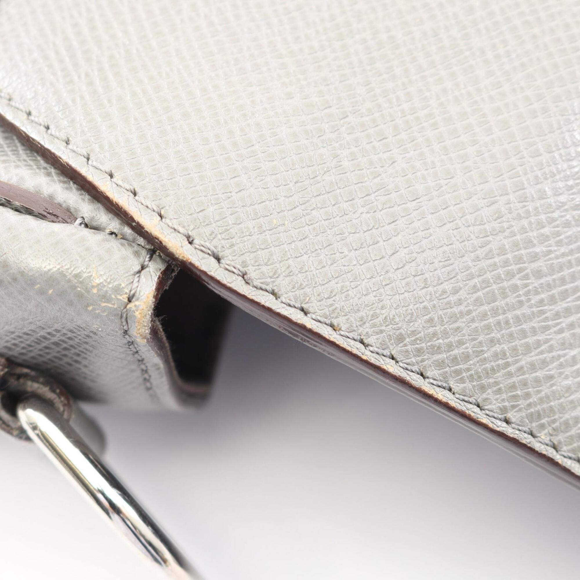 Louis Vuitton Glacier Gray Taiga Leather Handbag (Pre-Owned)