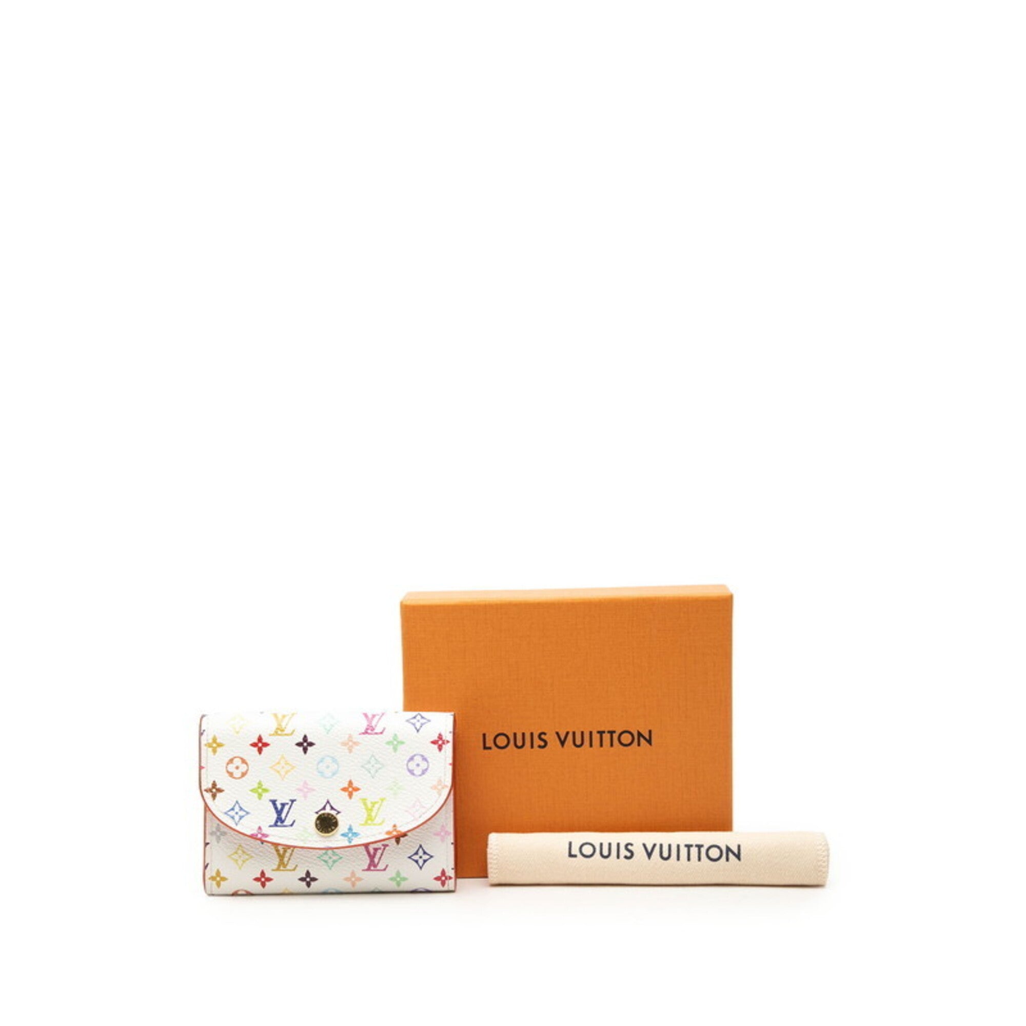 Louis Vuitton Multi-Color White Pvc Leather Coin Purse/Coin Case (Pre-Owned)