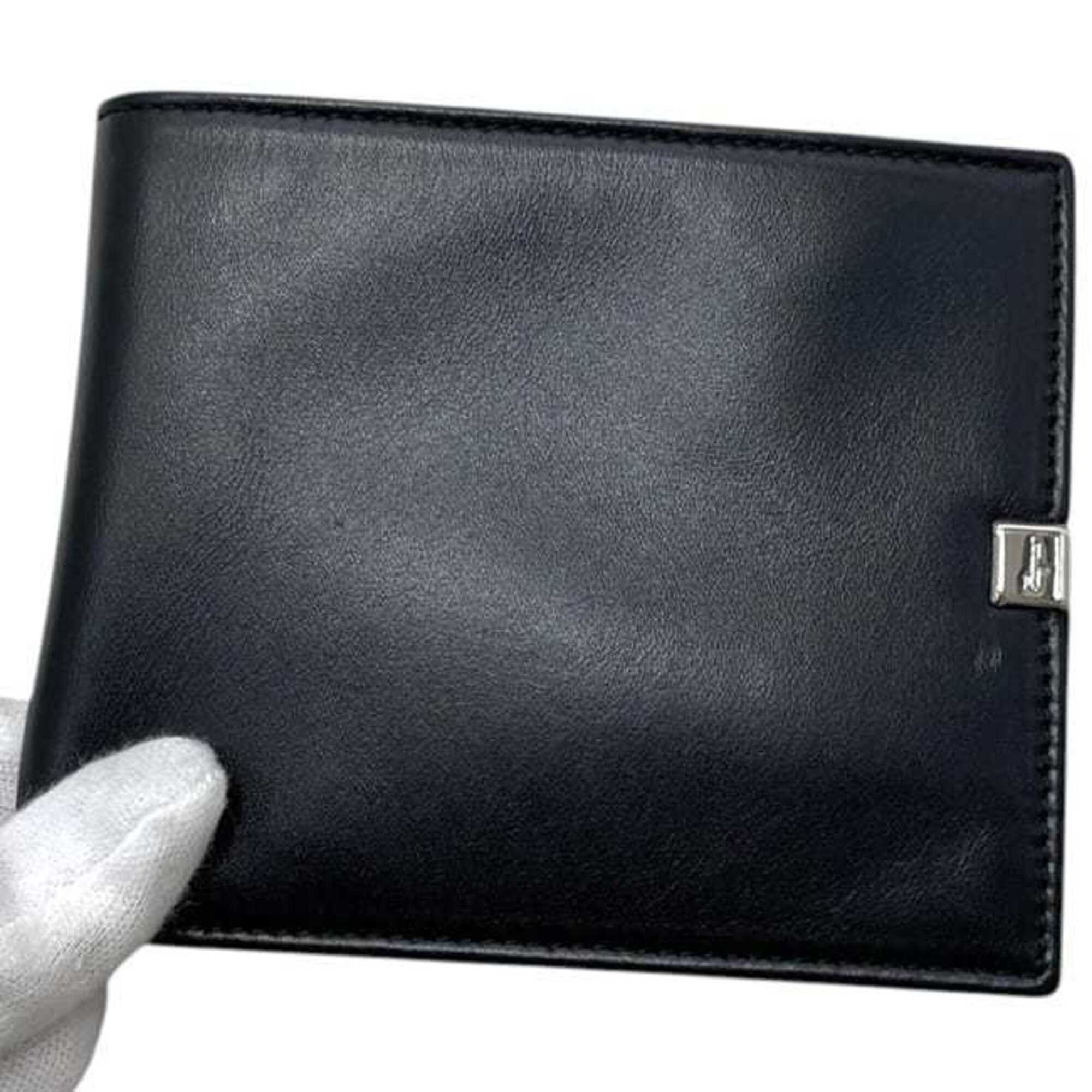 Salvatore Ferragamo Black Leather Wallet (Bi-Fold) (Pre-Owned)