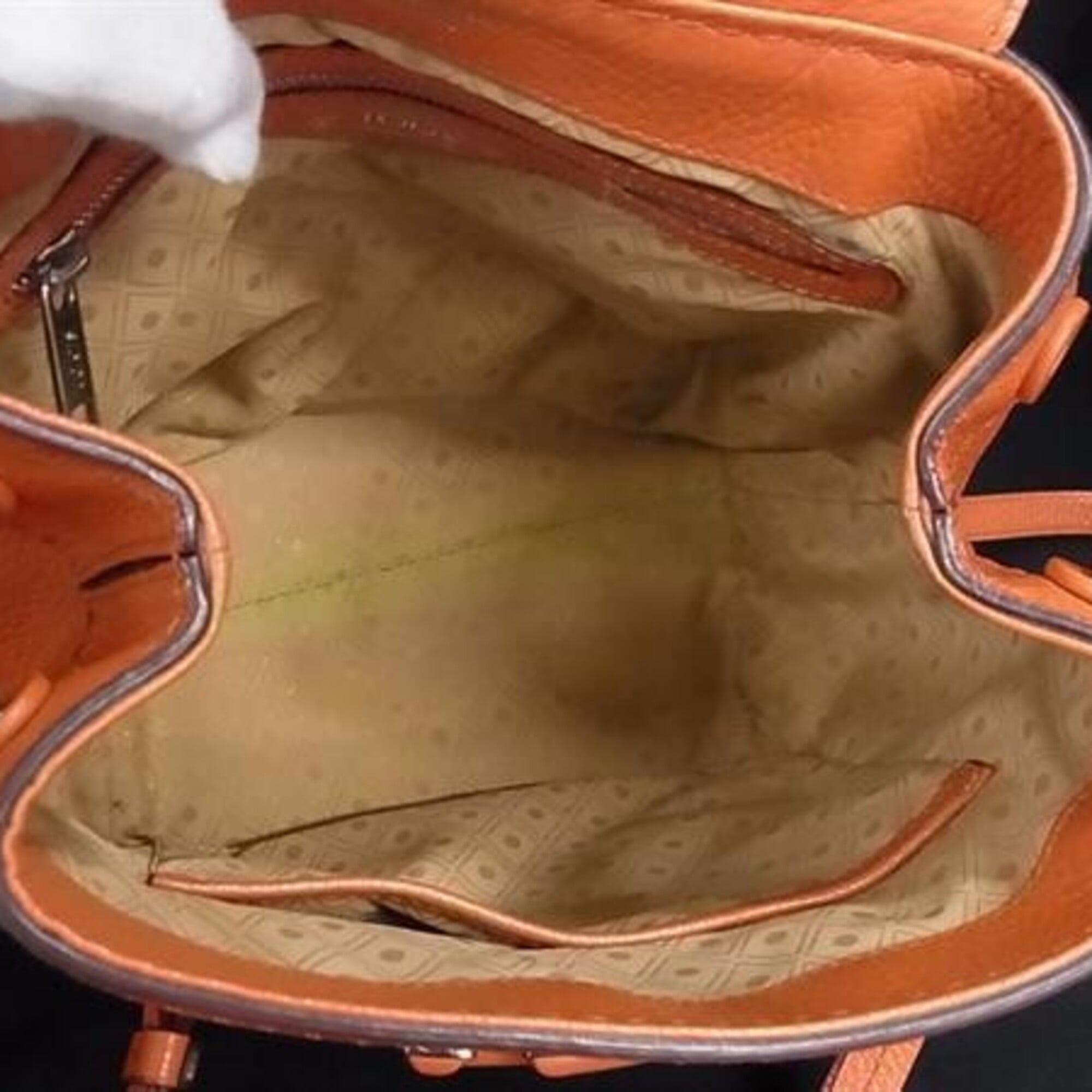 Tod's Orange Leather Backpack (Pre-Owned)