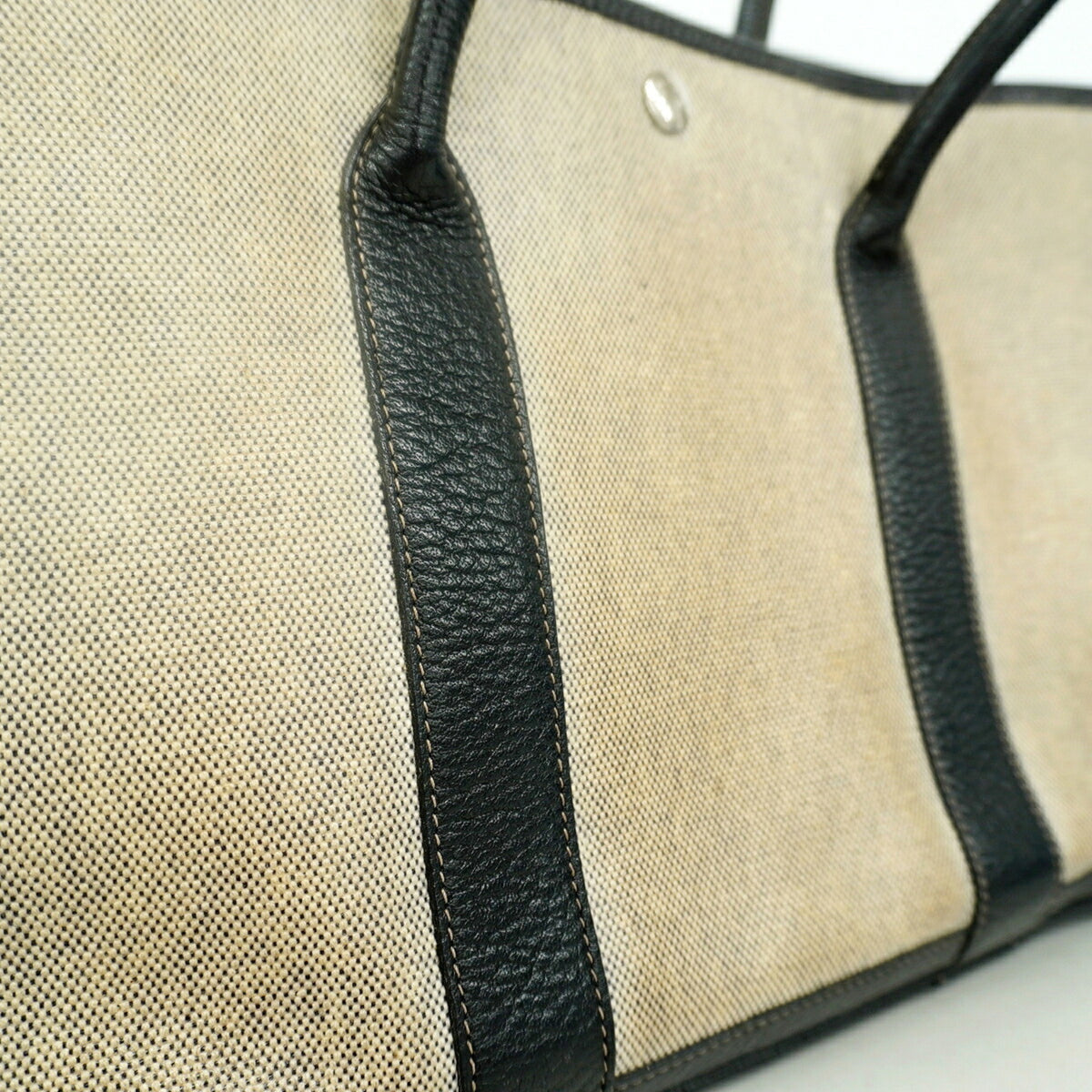 Hermes Black Toile H Tote Bag (Pre-Owned)
