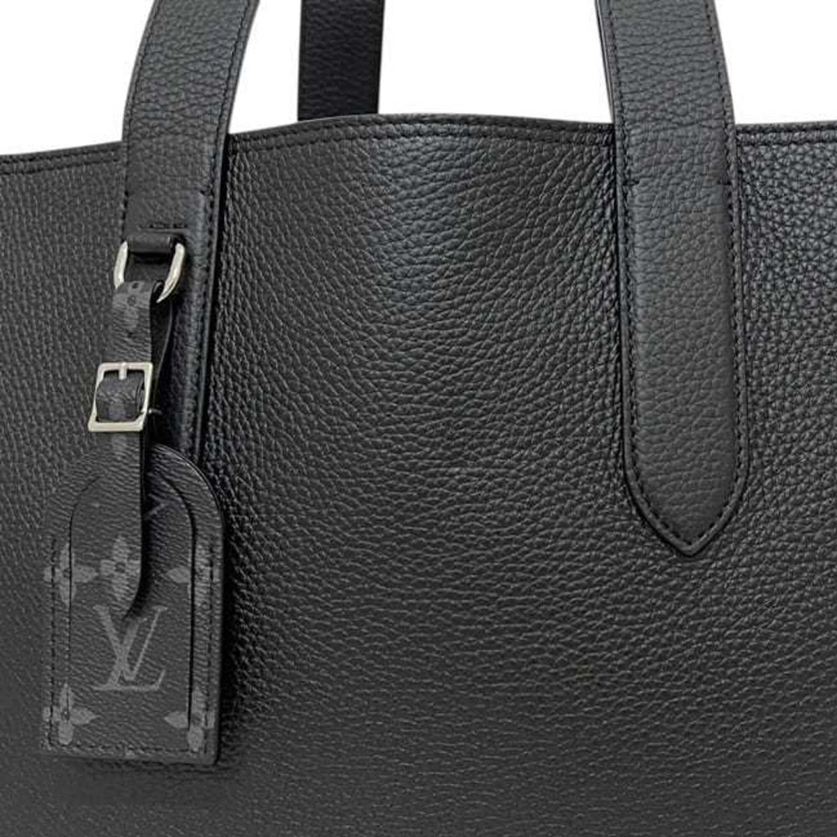 Louis Vuitton Black Noir Leather Tote Bag (Pre-Owned)